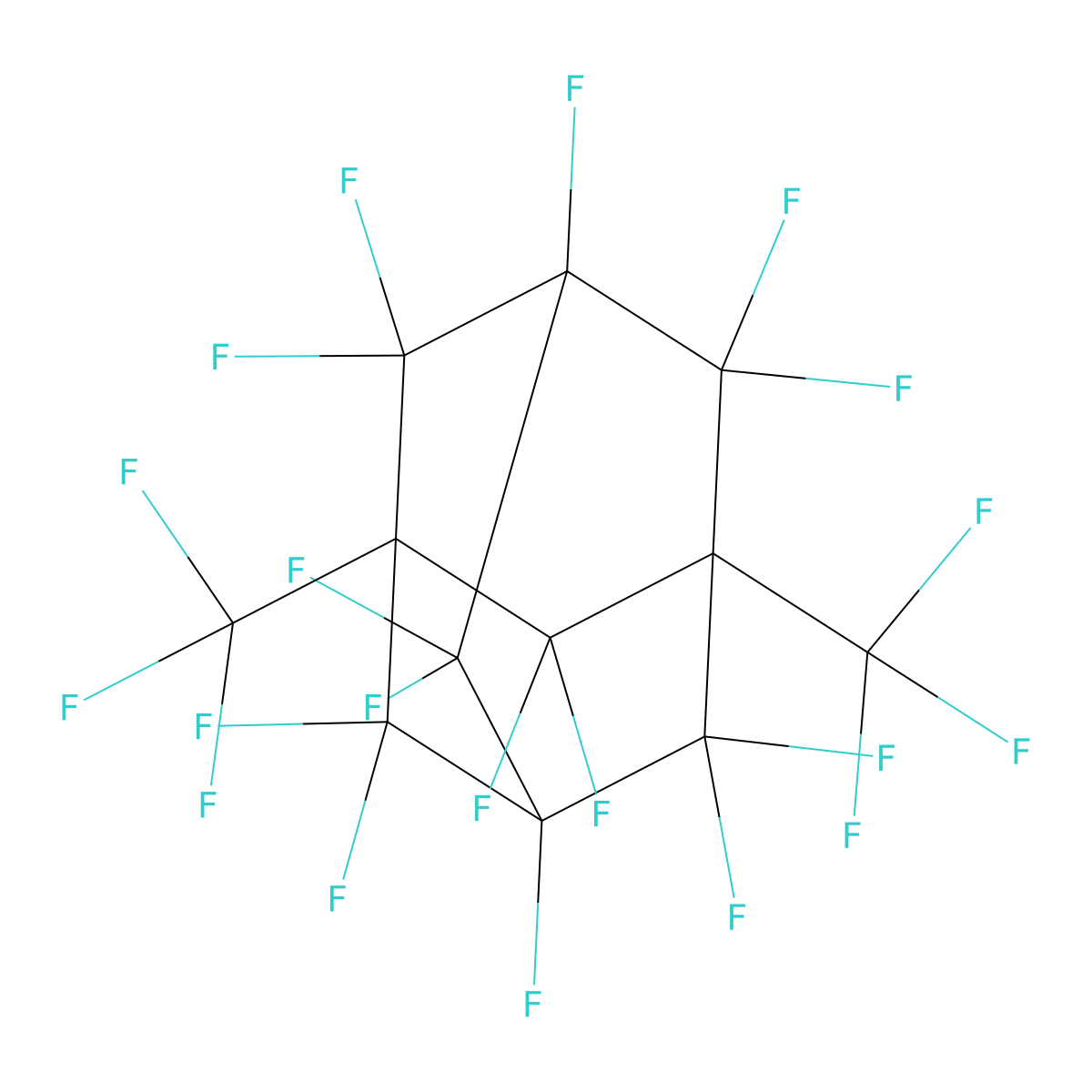 Perfluoro-1,3-dimethyladamantane molecular structure, CAS 36481-20-6