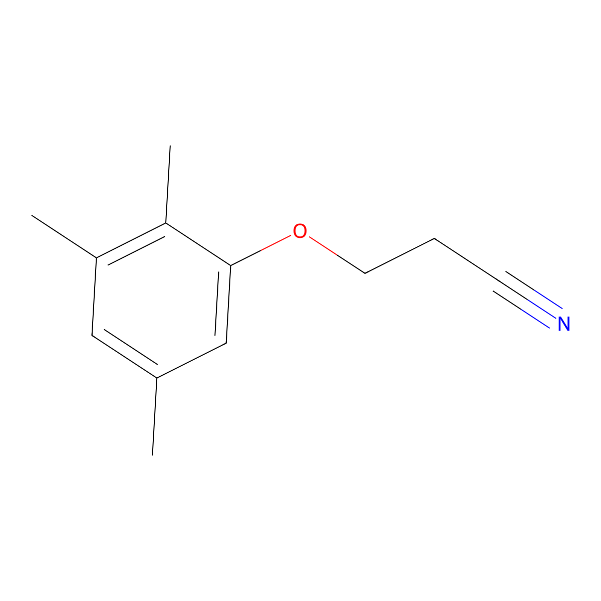 3-(2,3,5-Trimethylphenoxy)propanenitrile molecular structure, CAS 3649-04-5