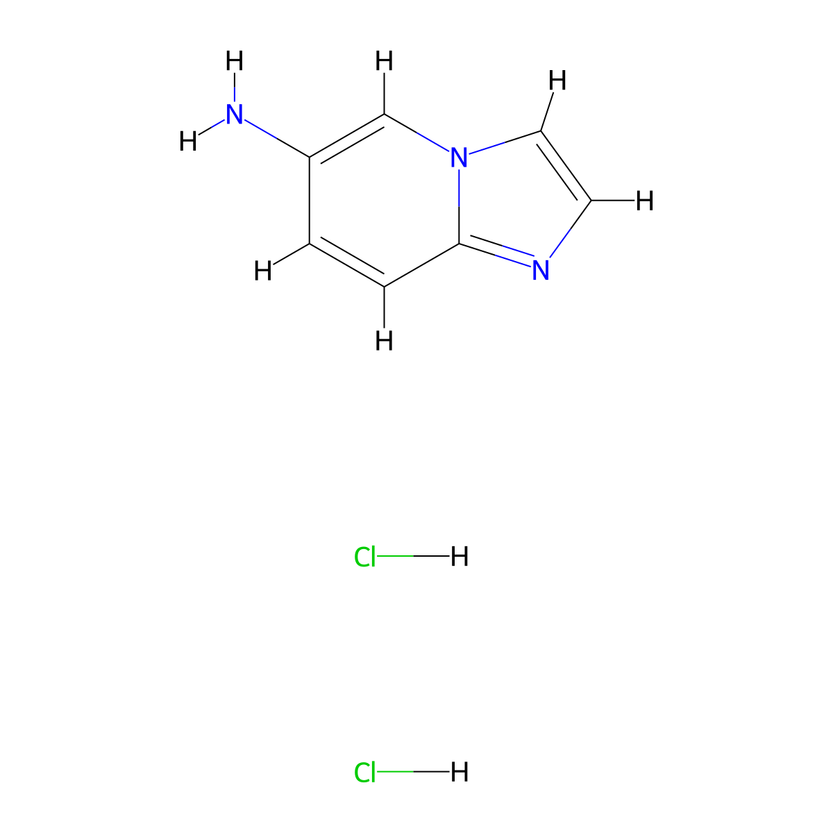 Imidazo(1,2-a)pyridin-6-amine dihydrochloride molecular structure, CAS 3649-47-6