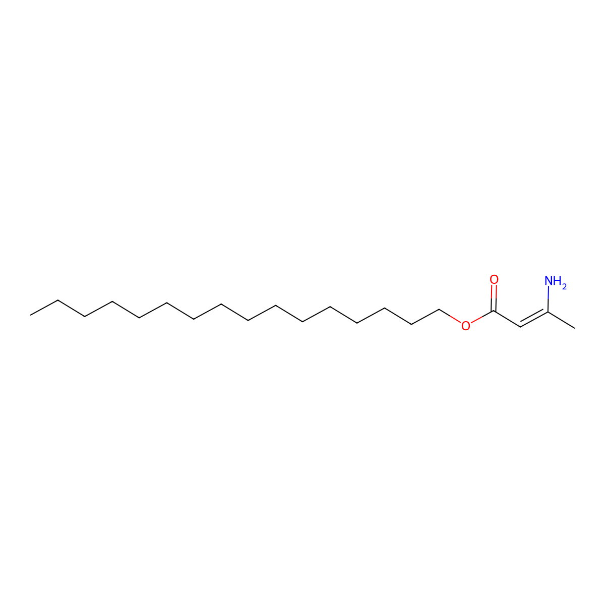 Hexadecyl 3-amino-2-butenoate molecular structure, CAS 36490-12-7