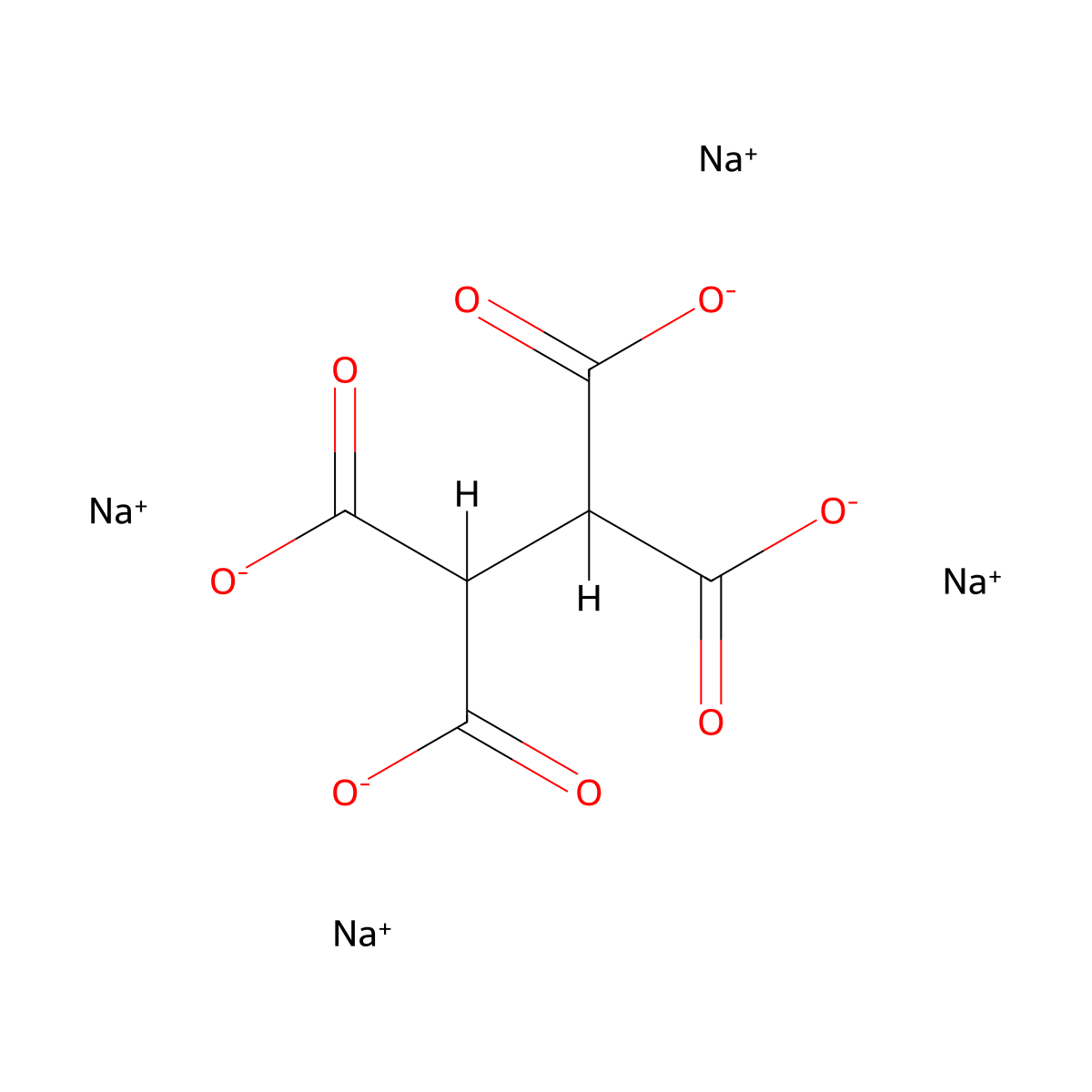 Tetrasodium ethane-1,1,2,2-tetracarboxylate molecular structure, CAS 36499-56-6