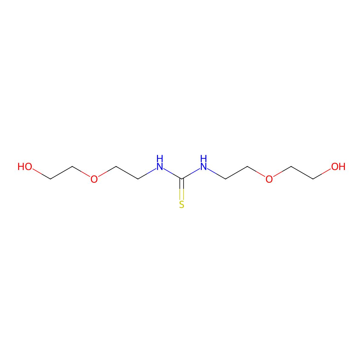 1,3-Bis(2-(2-hydroxyethoxy)ethyl)thiourea molecular structure, CAS 36499-64-6