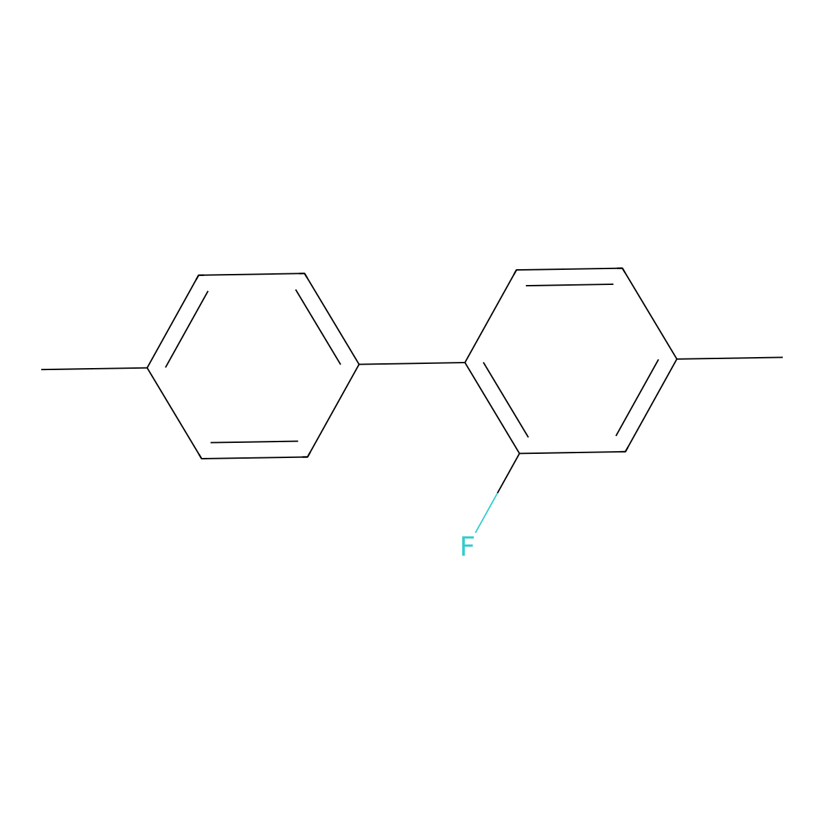 2-Fluoro-4-methyl-1-(4-methylphenyl)benzene molecular structure, CAS 365-10-6