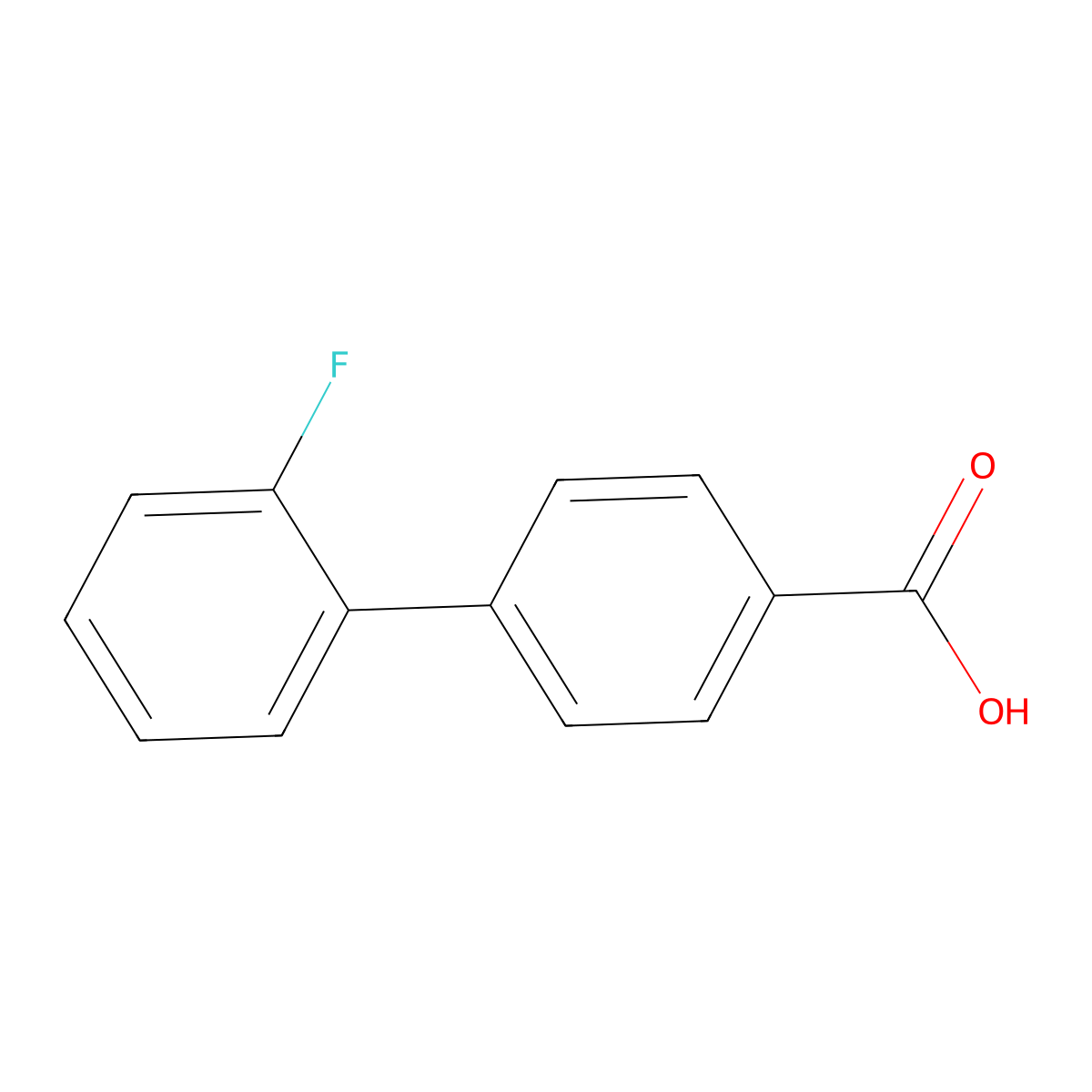 2'-Fluoro-biphenyl-4-carboxylic acid molecular structure, CAS 365-12-8