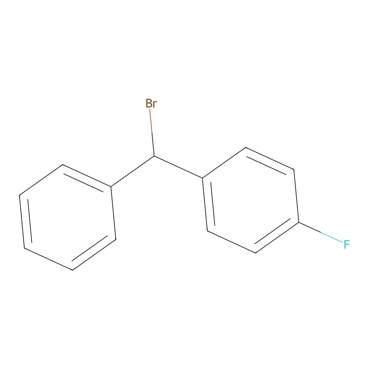 1-[Bromo(phenyl)methyl]-4-fluorobenzene molecular structure, CAS 365-20-8