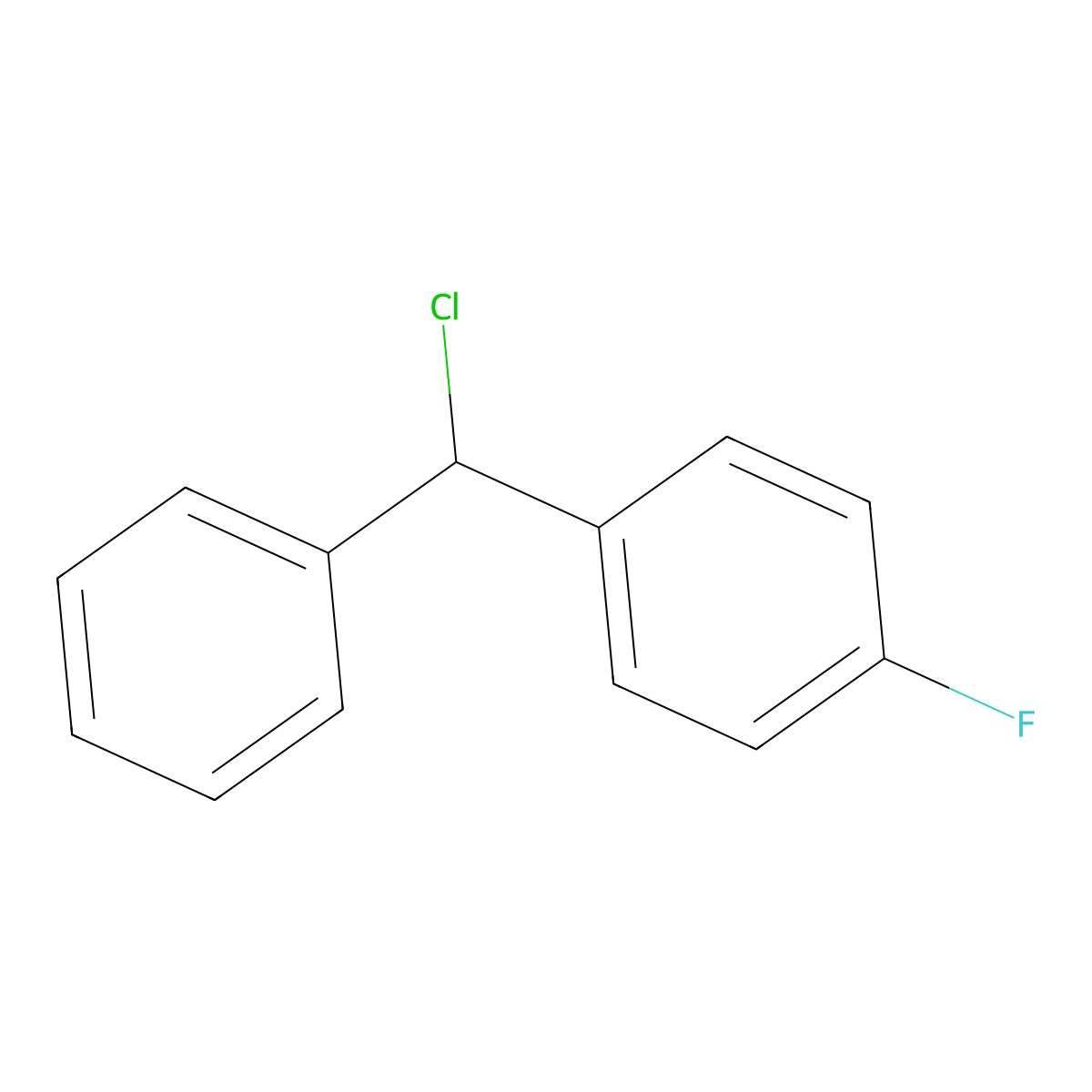 1-(Chlorophenylmethyl)-4-fluorobenzene molecular structure, CAS 365-21-9