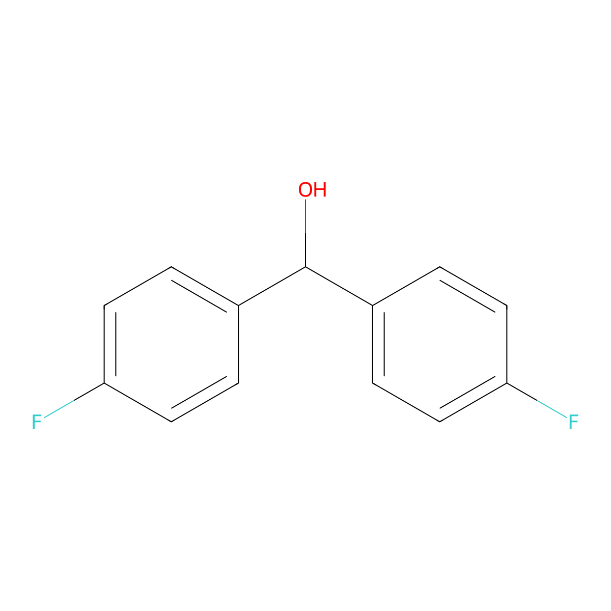 4,4'-Difluorobenzhydryl alcohol molecular structure, CAS 365-24-2