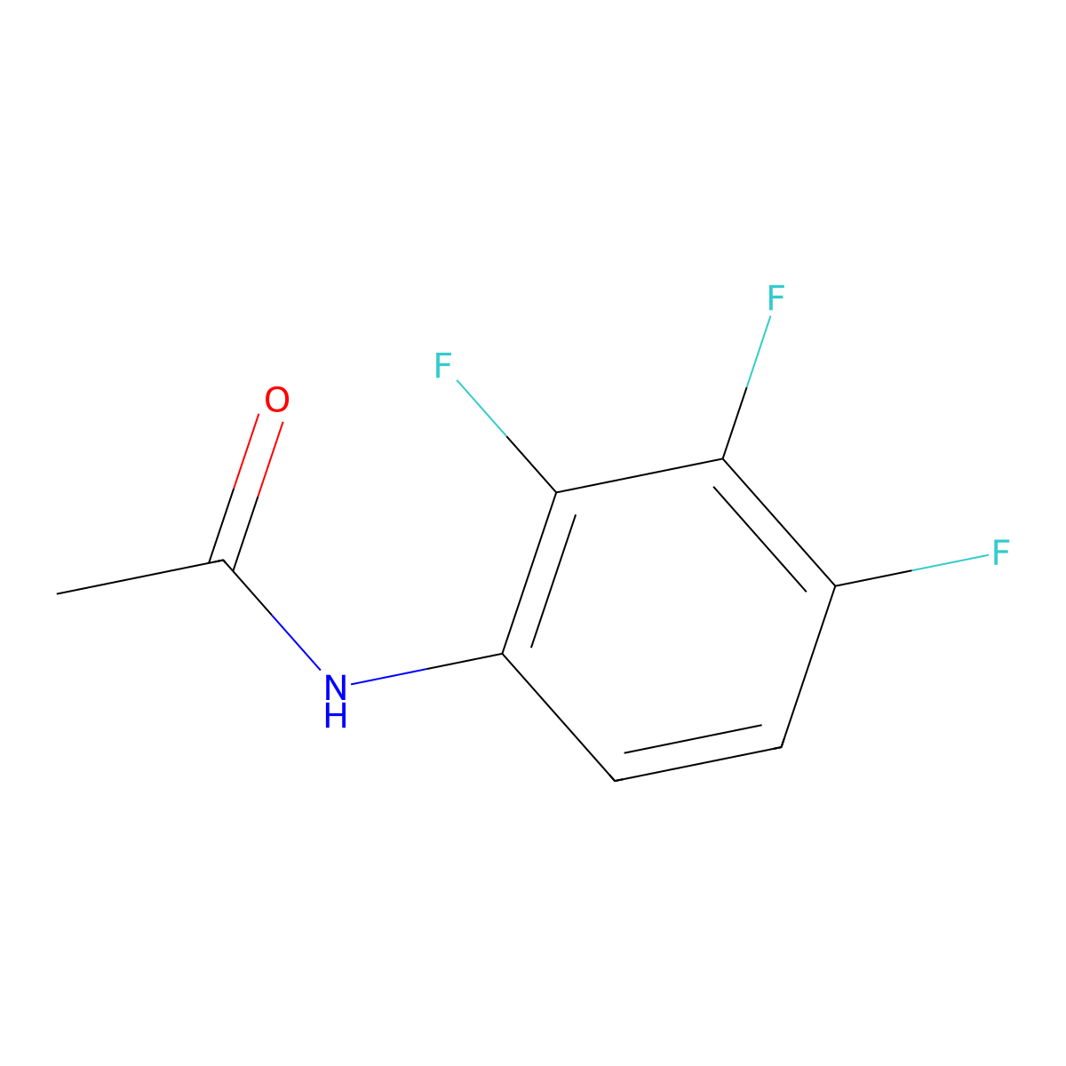 N-(2,3,4-trifluorophenyl)acetamide molecular structure, CAS 365-29-7