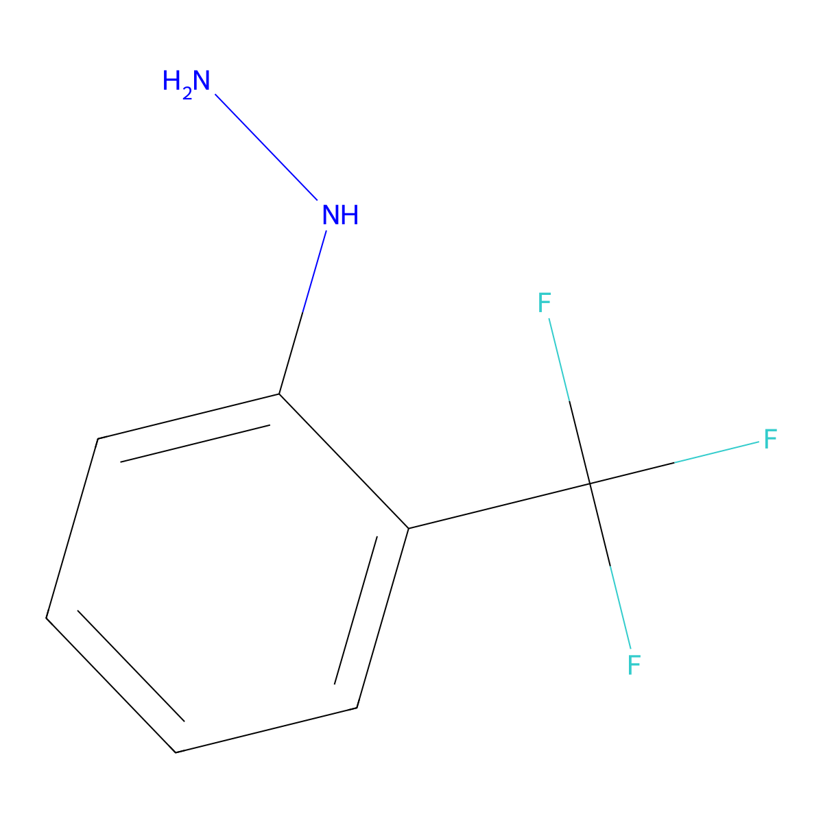 2-(Trifluoromethyl)phenylhydrazine molecular structure, CAS 365-34-4