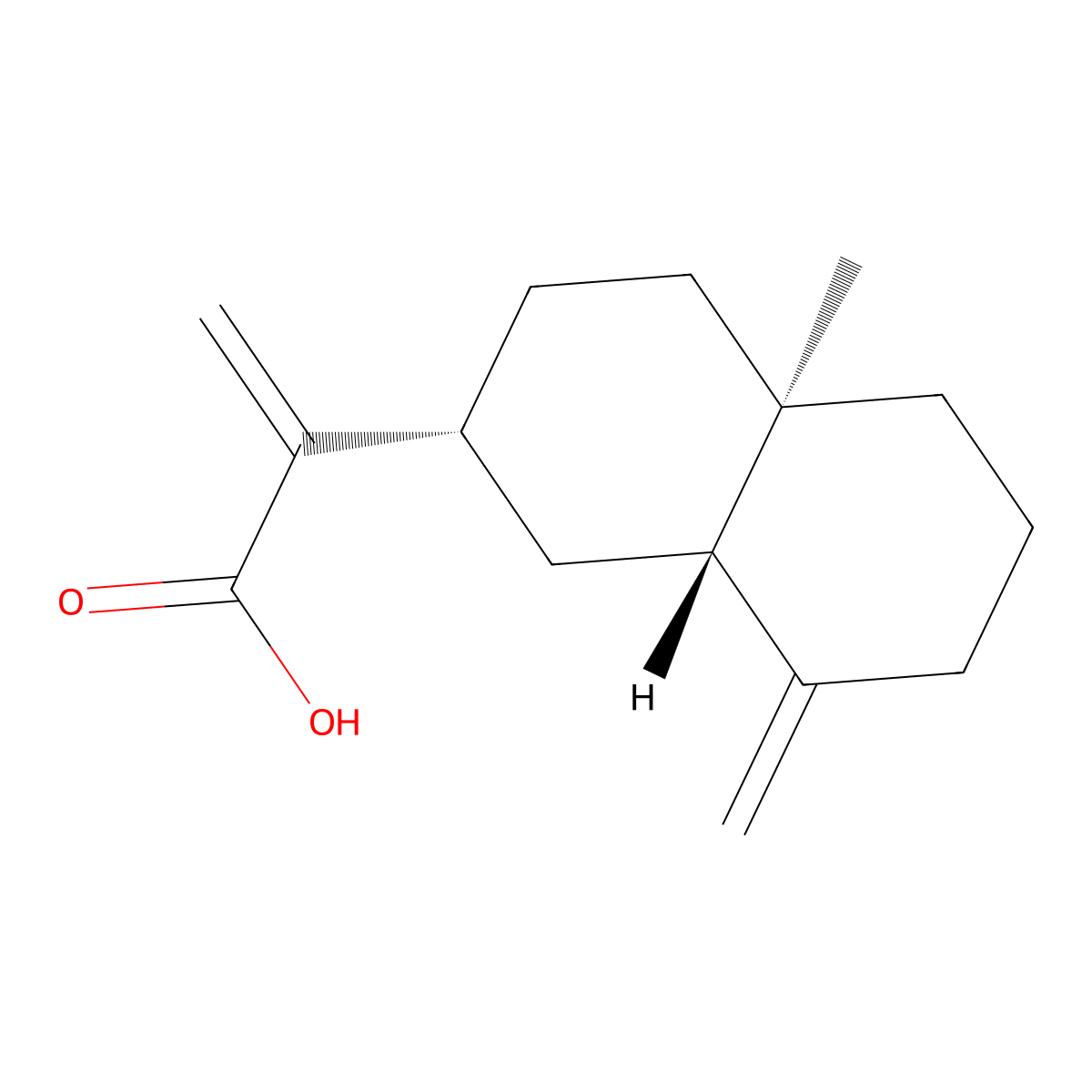 Costic acid molecular structure, CAS 3650-43-9