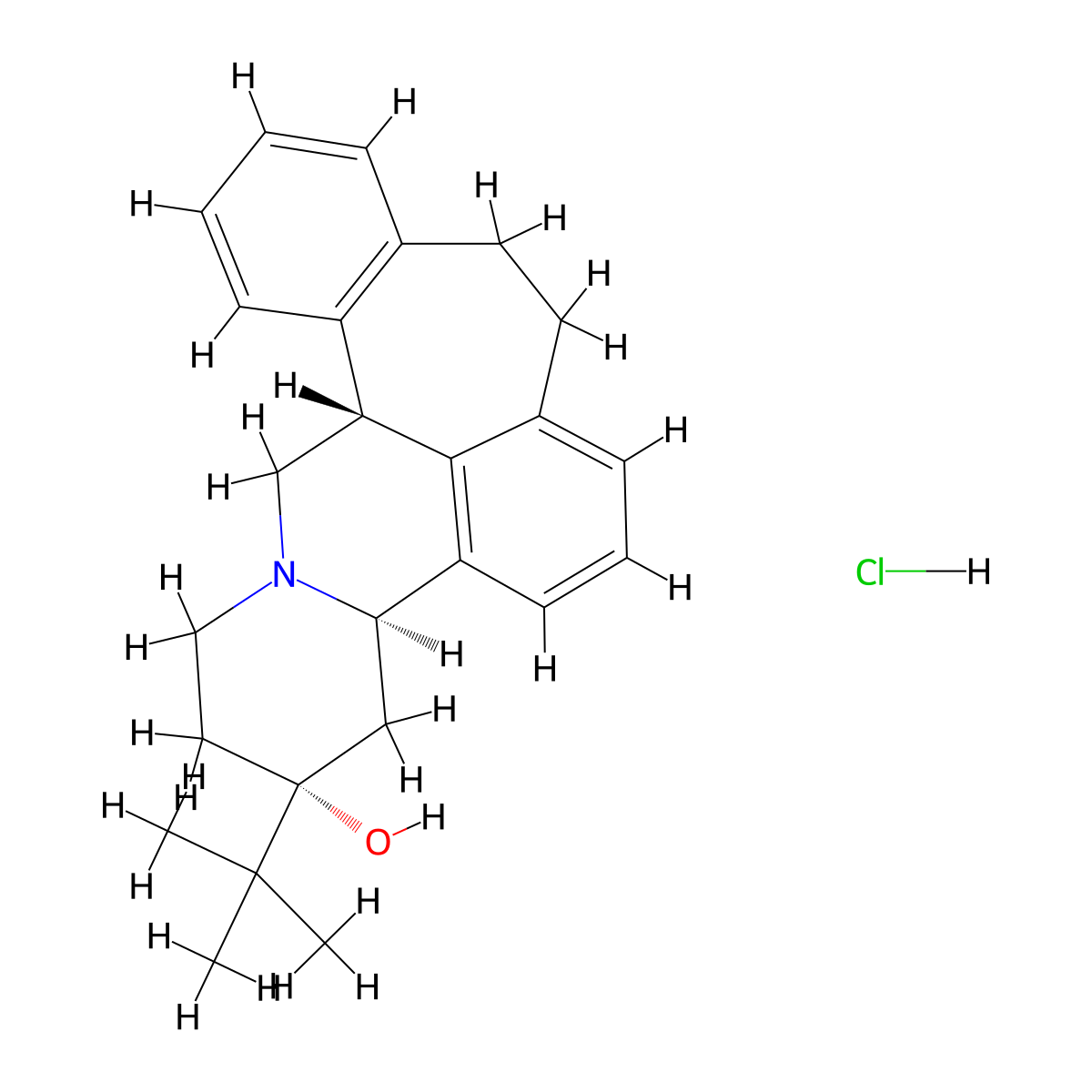 Butaclamol Hydrochloride molecular structure, CAS 36504-94-6