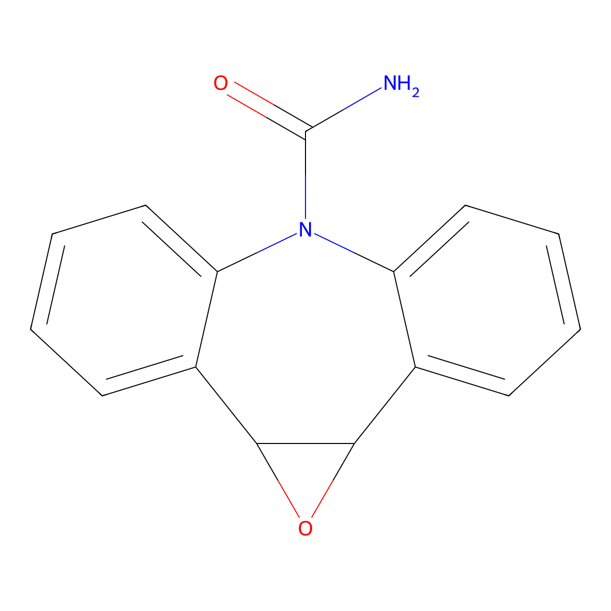 Carbamazepine 10,11-epoxide molecular structure, CAS 36507-30-9