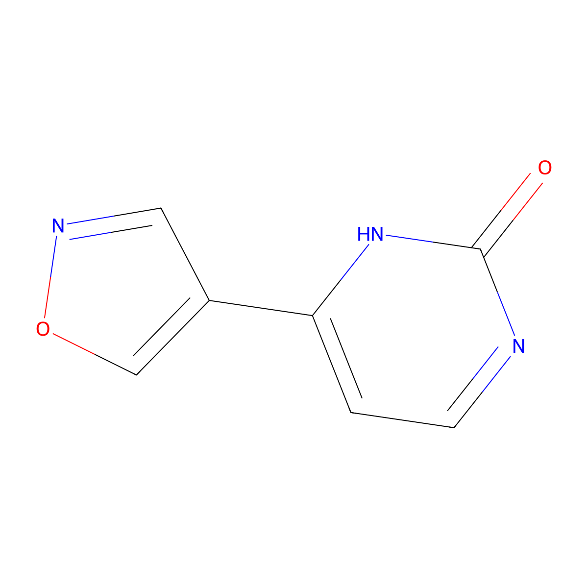 4-(Isoxazol-4-yl)pyrimidin-2(1H)-one molecular structure, CAS 36508-34-6