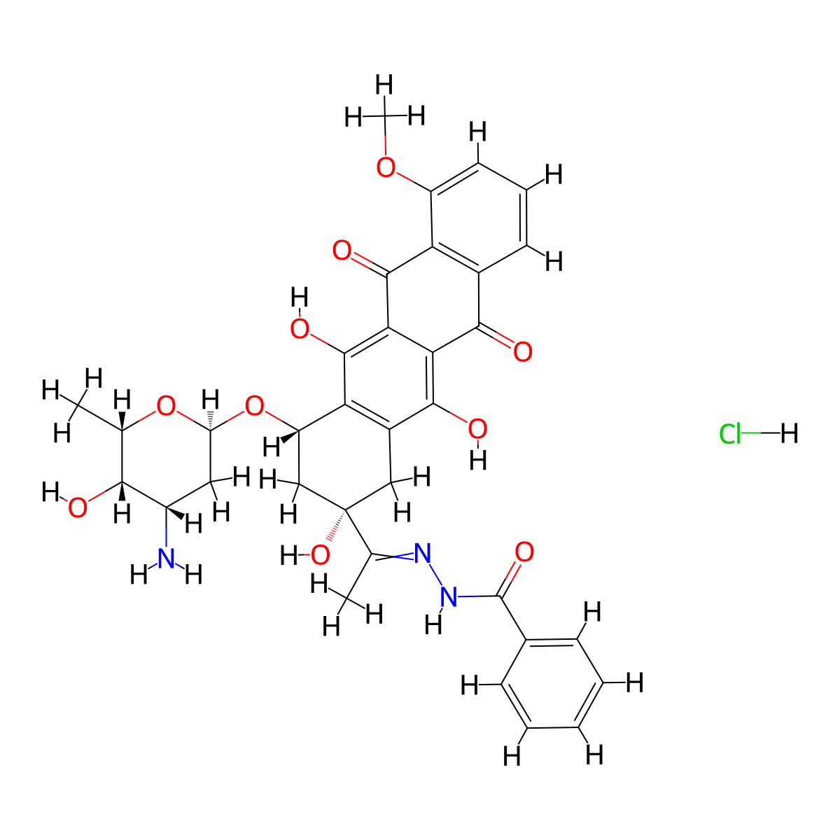 Zorubicin Hydrochloride molecular structure, CAS 36508-71-1