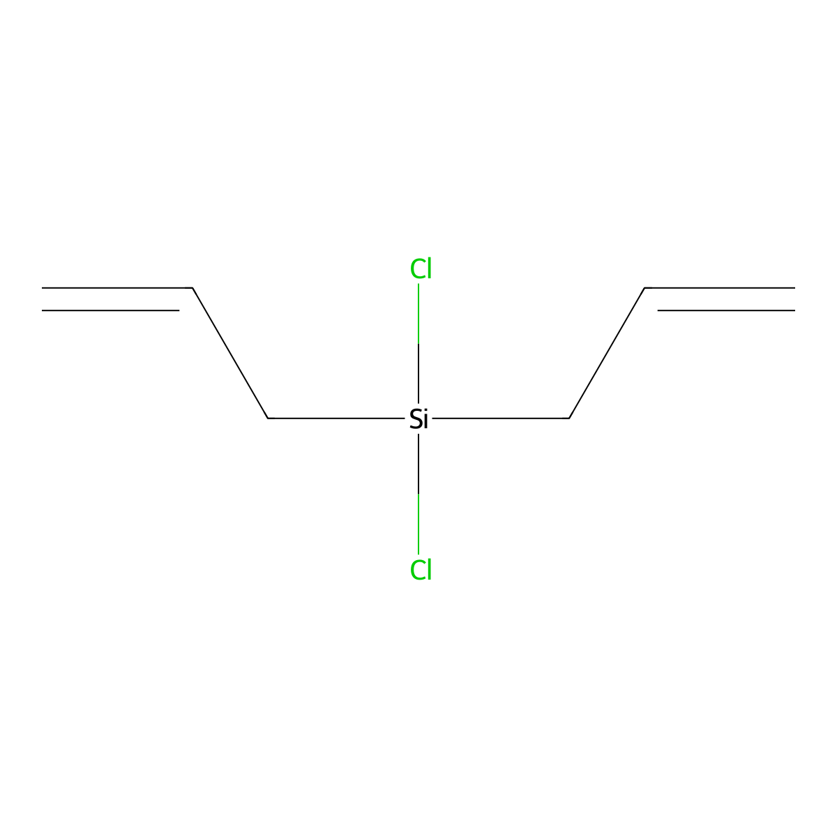 Diallyldichlorosilane molecular structure, CAS 3651-23-8