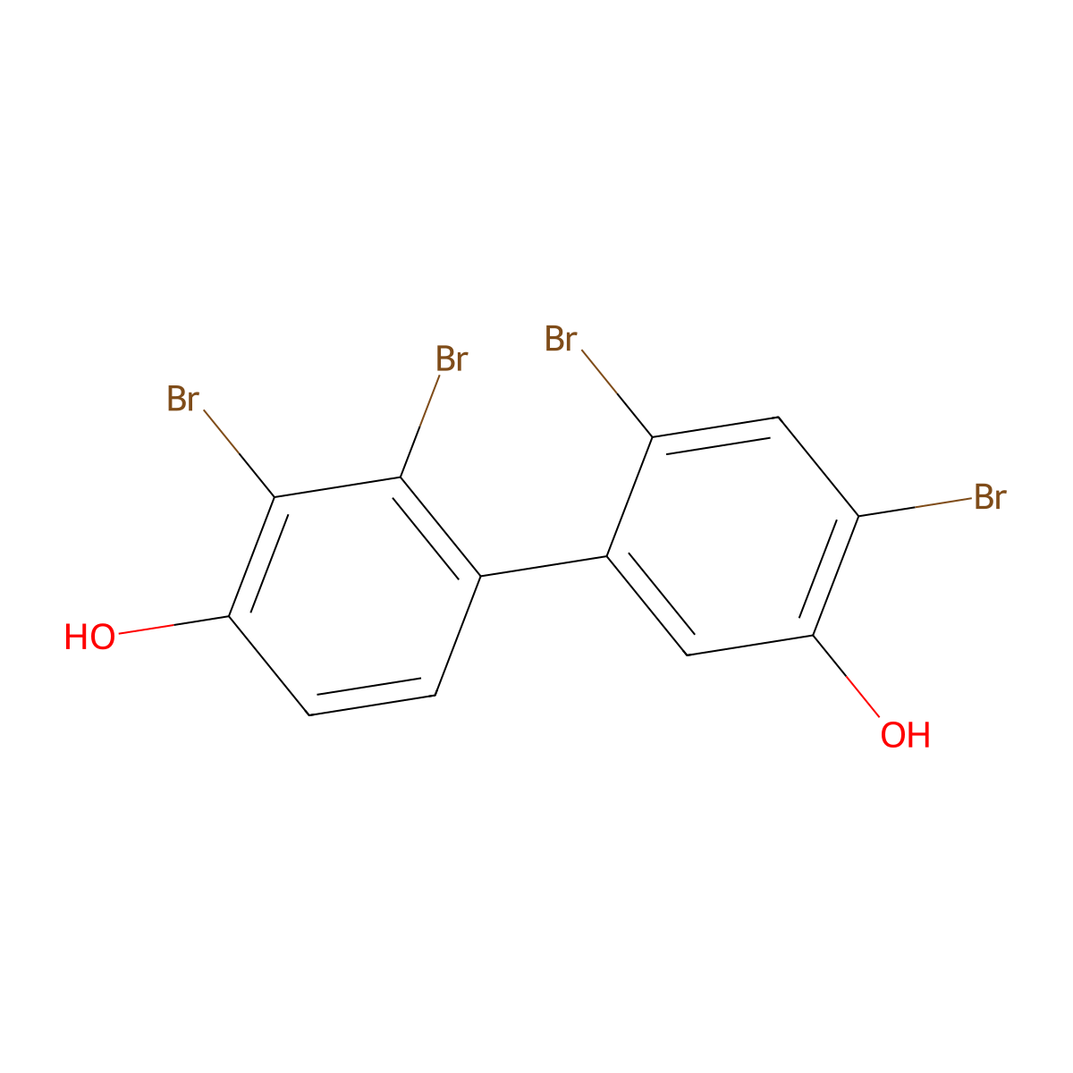 2,4-Dibromo-5-(2,3-dibromo-4-hydroxyphenyl)phenol molecular structure, CAS 36511-35-0