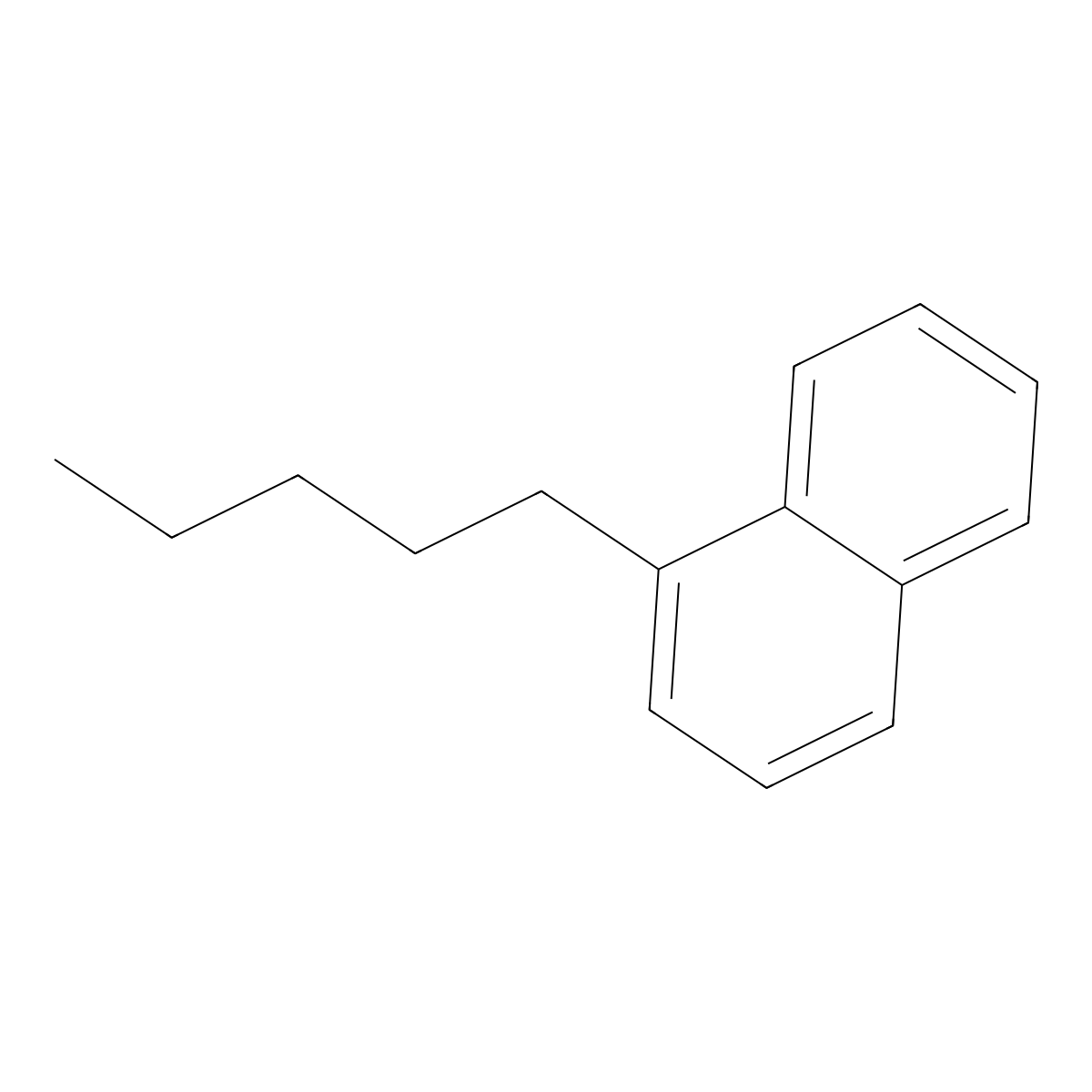1-Pentylnaphthalene molecular structure, CAS 36511-72-5