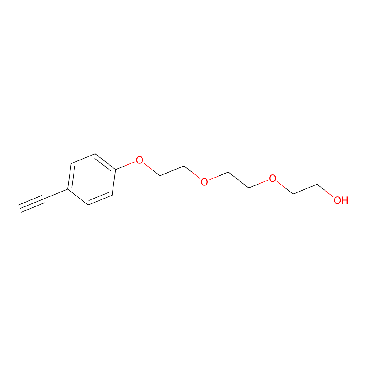 2-(2-(2-(4-Ethynylphenoxy)ethoxy)ethoxy)ethan-1-ol molecular structure, CAS 365134-29-8