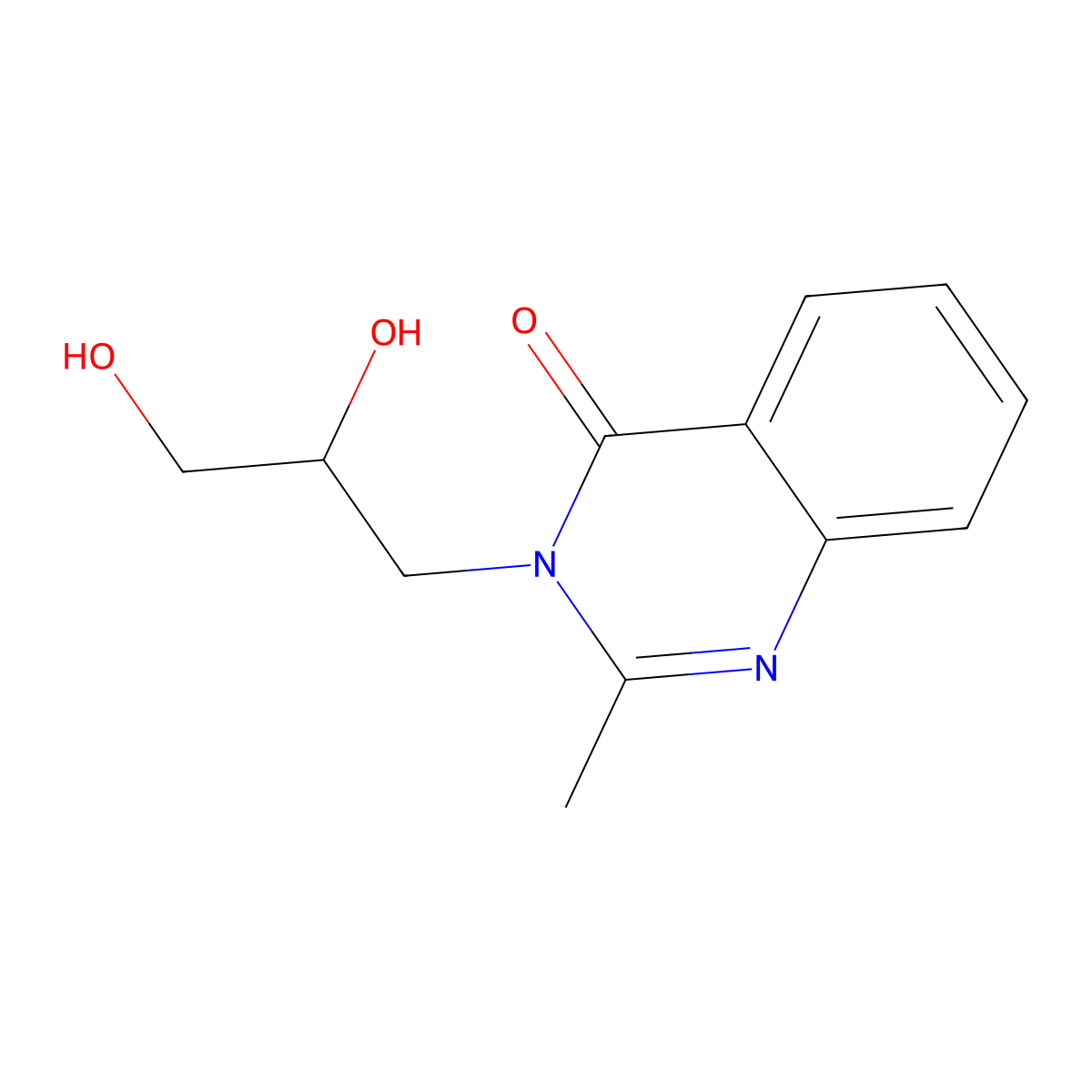 Diproqualone molecular structure, CAS 36518-02-2