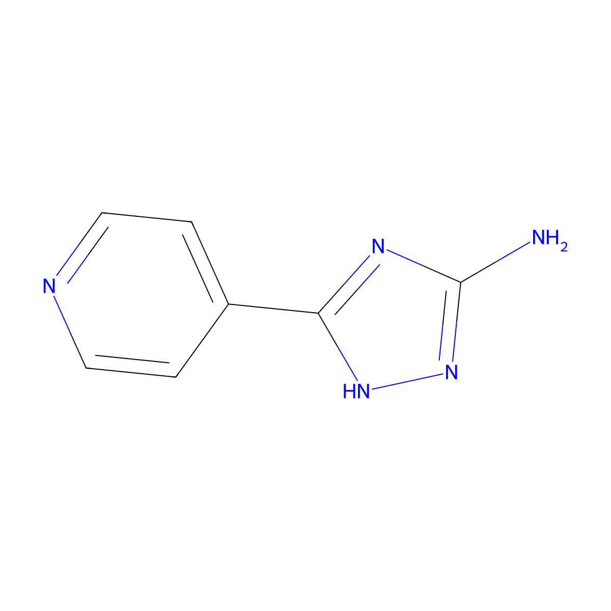 5-(pyridin-4-yl)-4H-1,2,4-triazol-3-amine molecular structure, CAS 3652-17-3