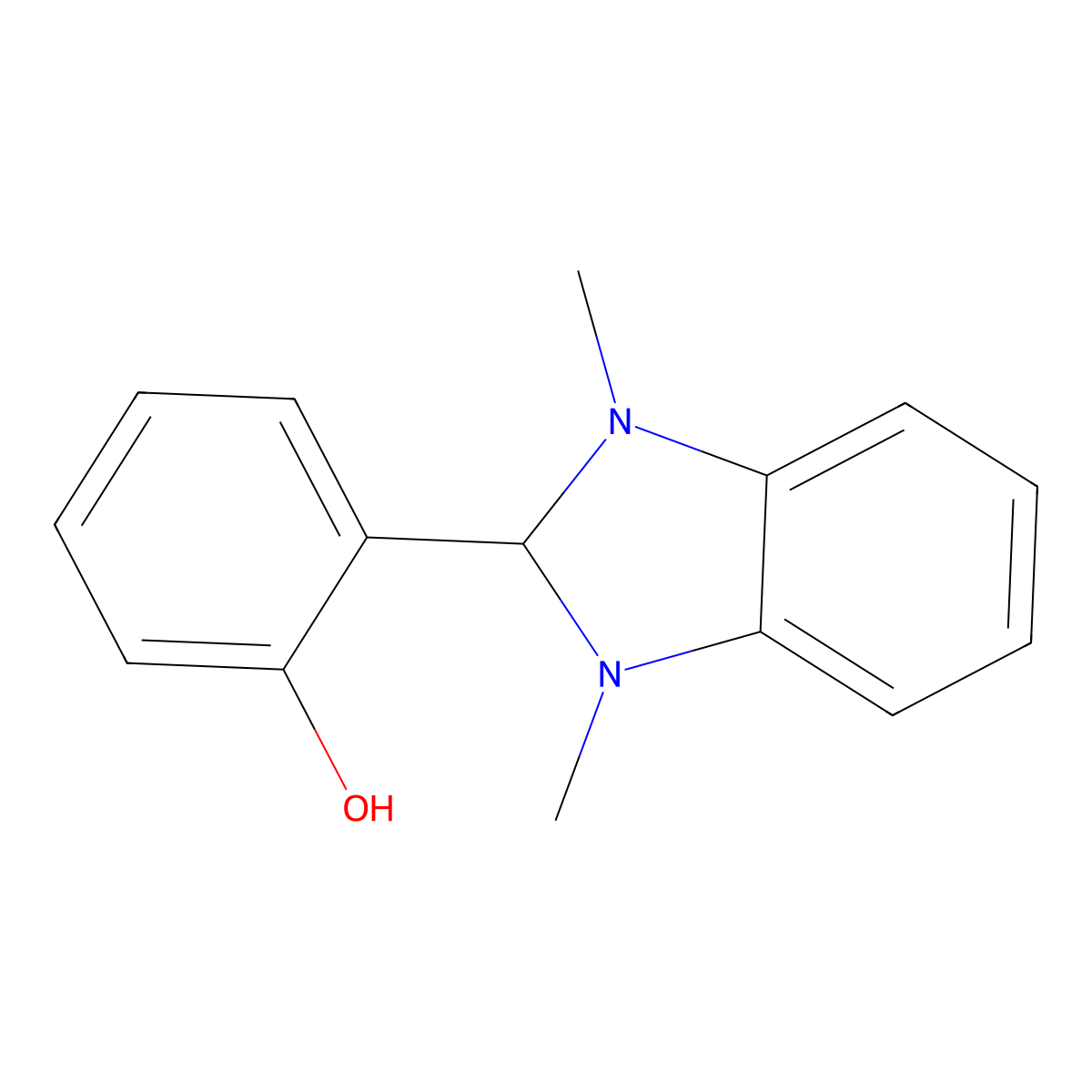 2-(1,3-Dimethyl-2,3-dihydro-1H-benzoimidazol-2-YL)-phenol molecular structure, CAS 3652-93-5