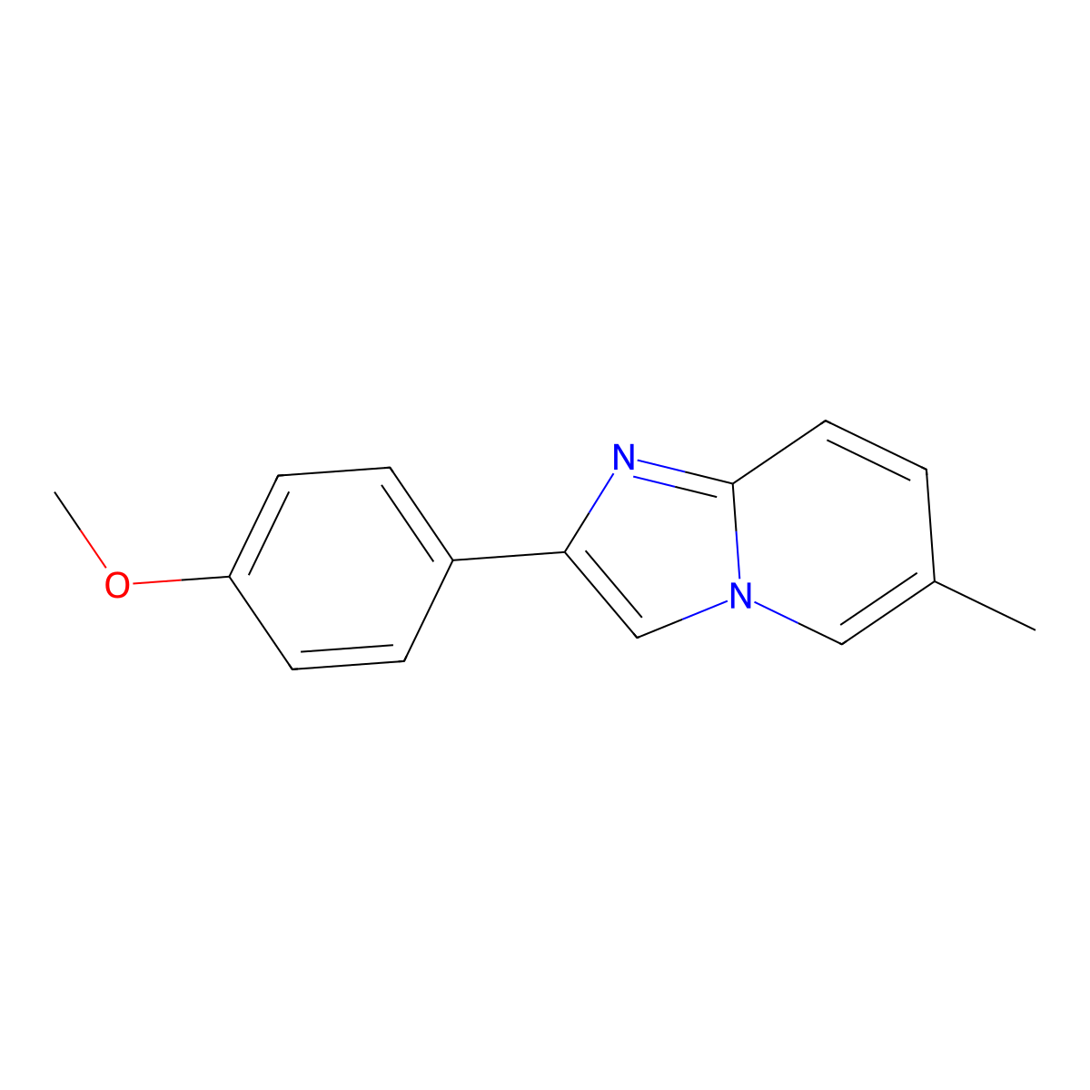 2-(4-Methoxyphenyl)-6-methylimidazo[1,2-a]pyridine molecular structure, CAS 365213-32-7