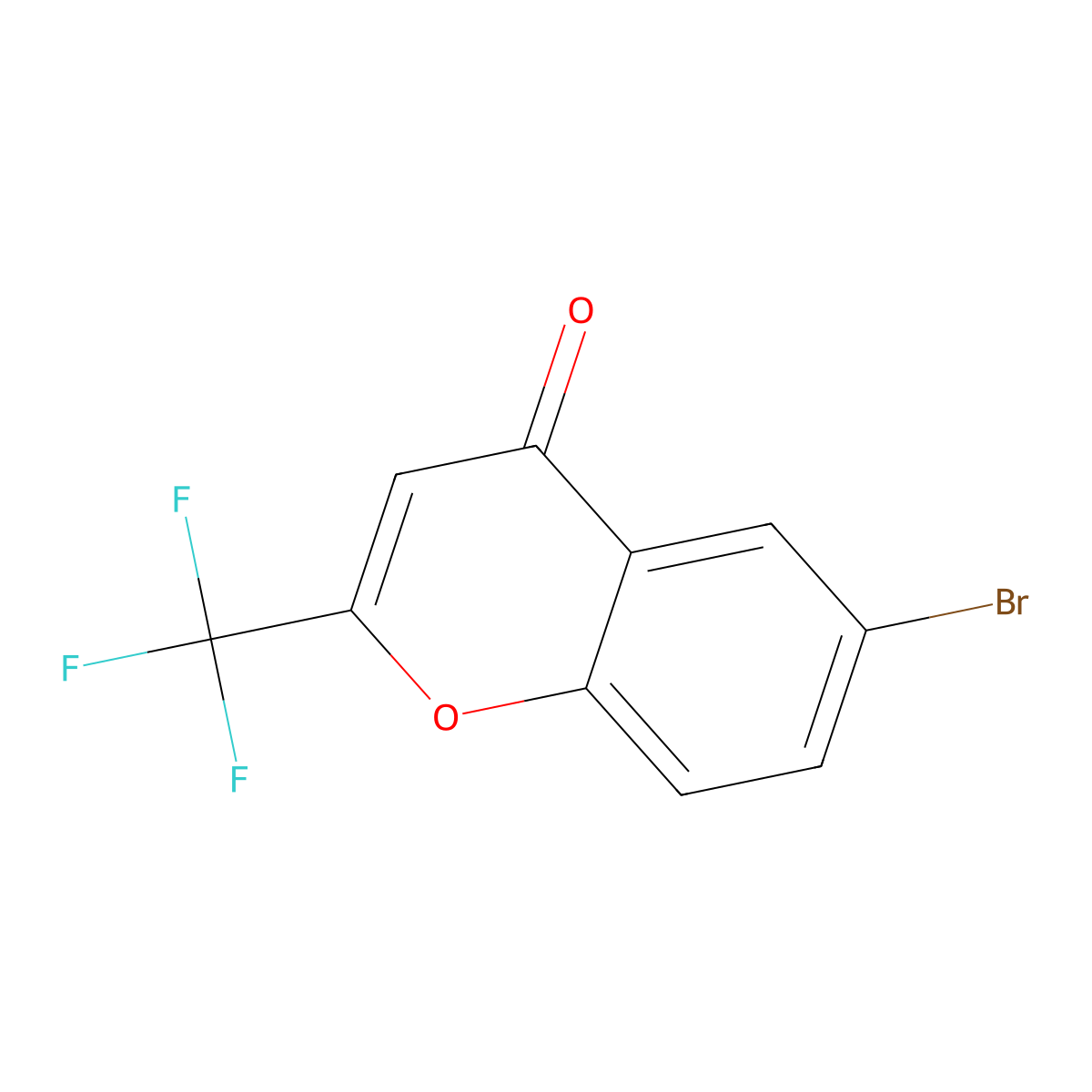 6-bromo-2-(trifluoromethyl)-4H-chromen-4-one molecular structure, CAS 365242-42-8