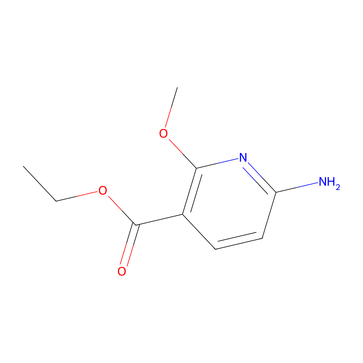 Ethyl 6-amino-2-methoxypyridine-3-carboxylate molecular structure, CAS 365256-43-5