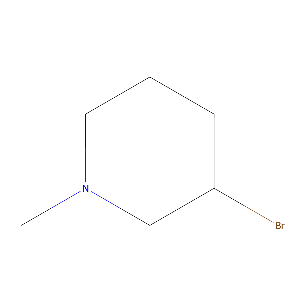 5-Bromo-1-methyl-1,2,3,6-tetrahydropyridine molecular structure, CAS 365261-27-4