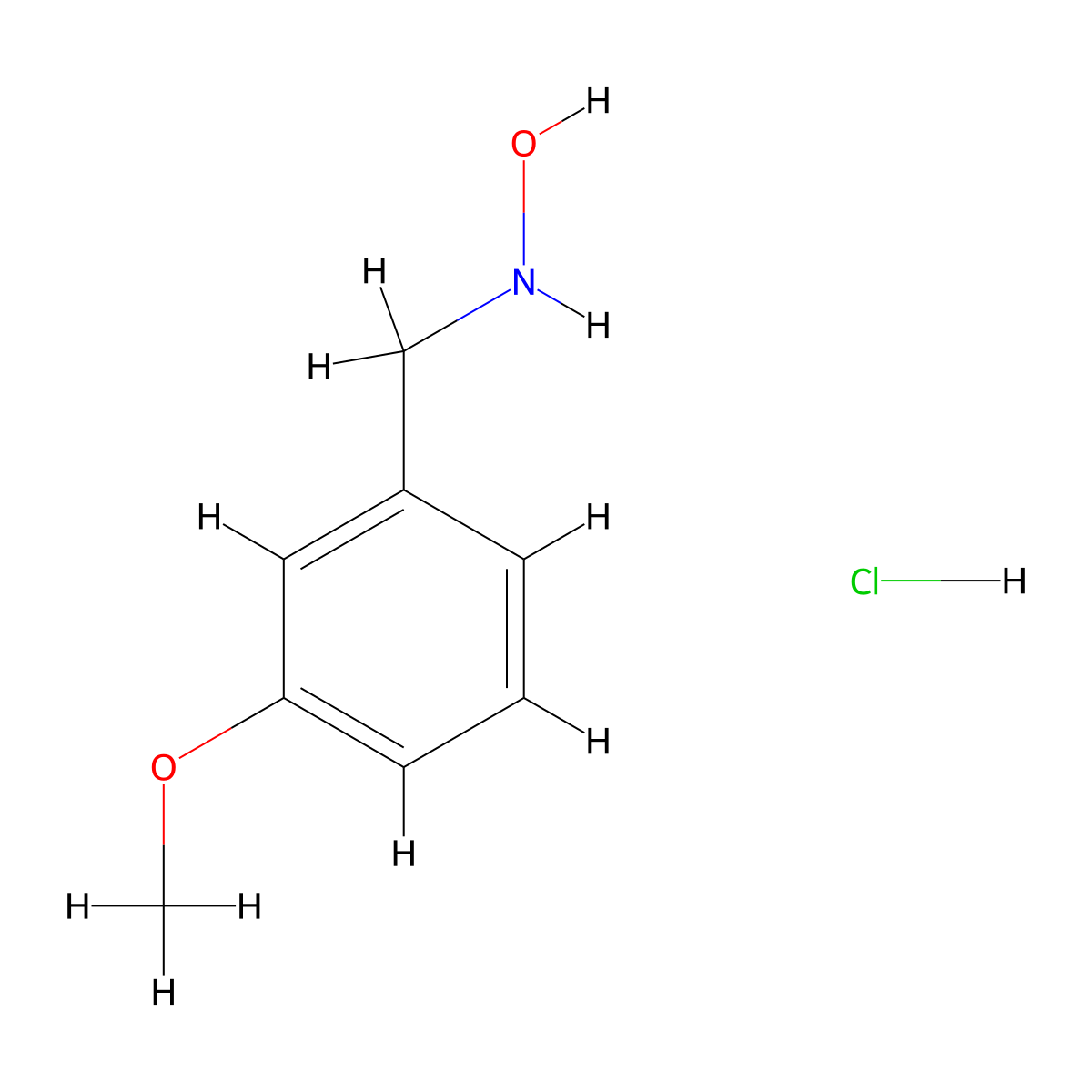 N-[(3-methoxyphenyl)methyl]hydroxylamine hydrochloride molecular structure, CAS 365278-55-3