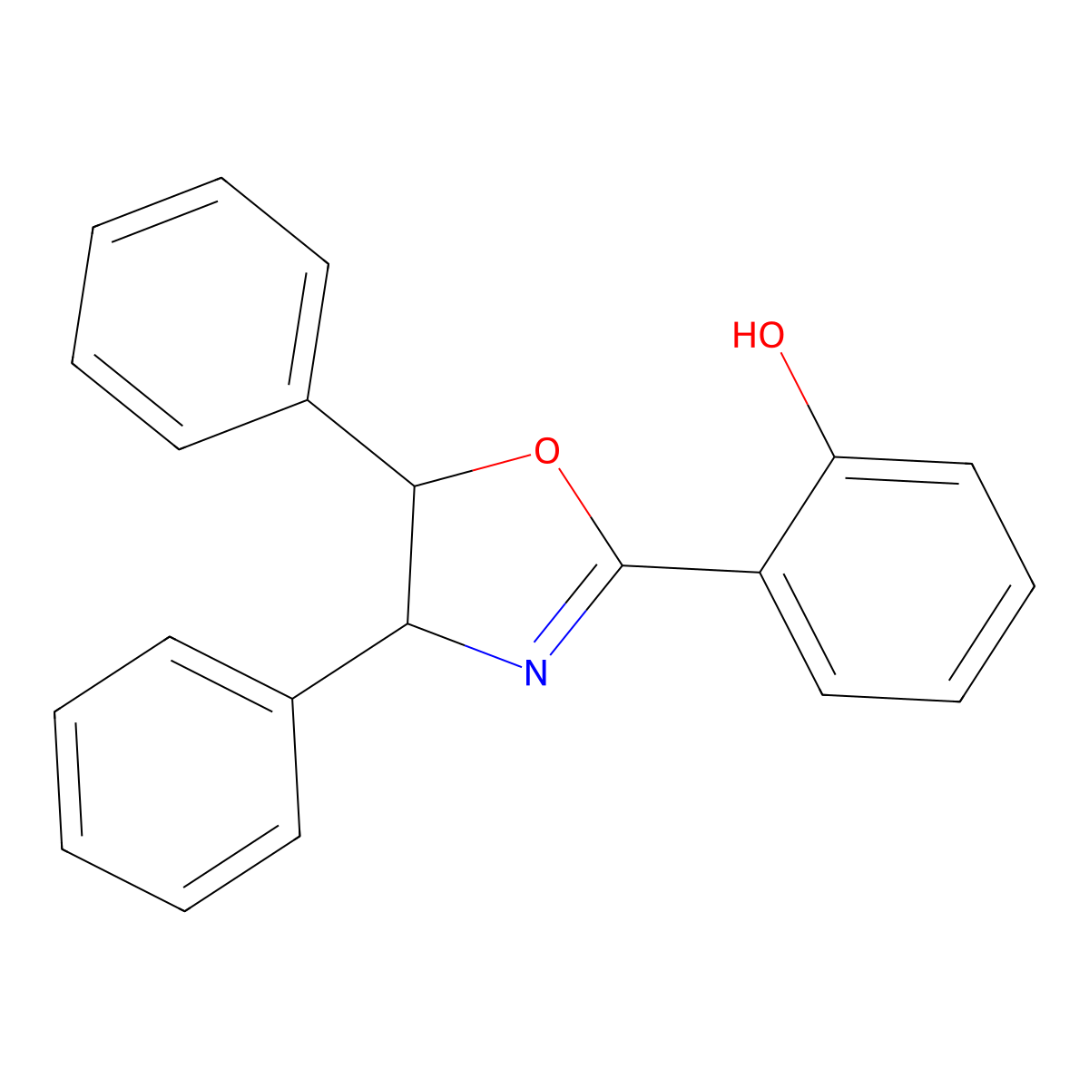 2-[(4S,5R)-4,5-Dihydro-4,5-diphenyl-2-oxazolyl]phenol molecular structure, CAS 365281-27-2