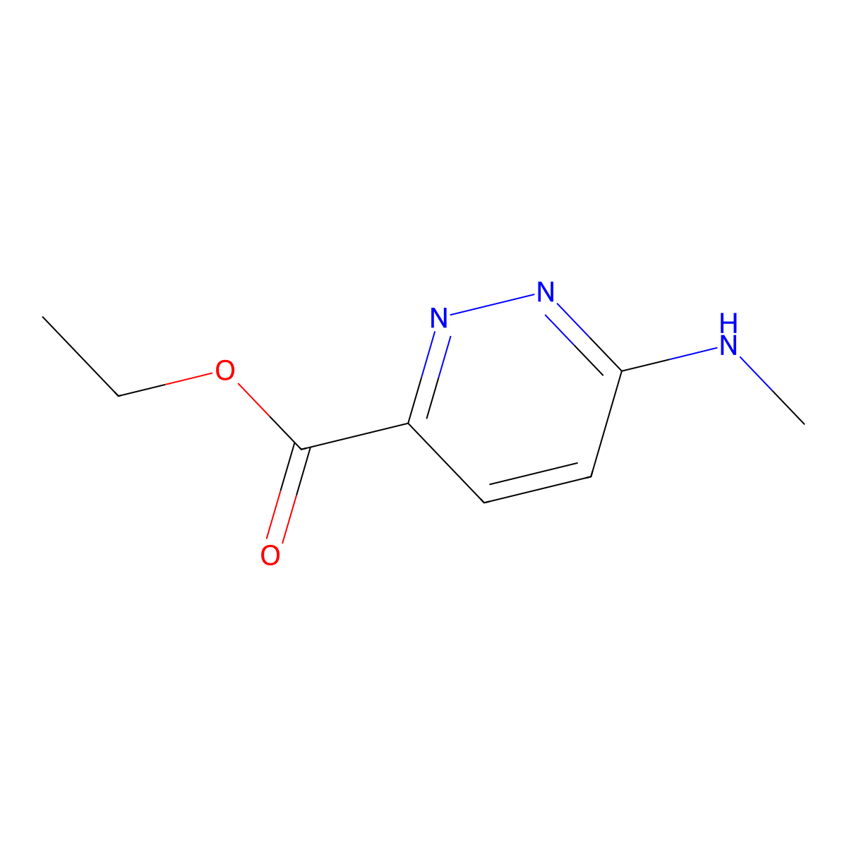 Ethyl 6-(methylamino)pyridazine-3-carboxylate molecular structure, CAS 365413-16-7