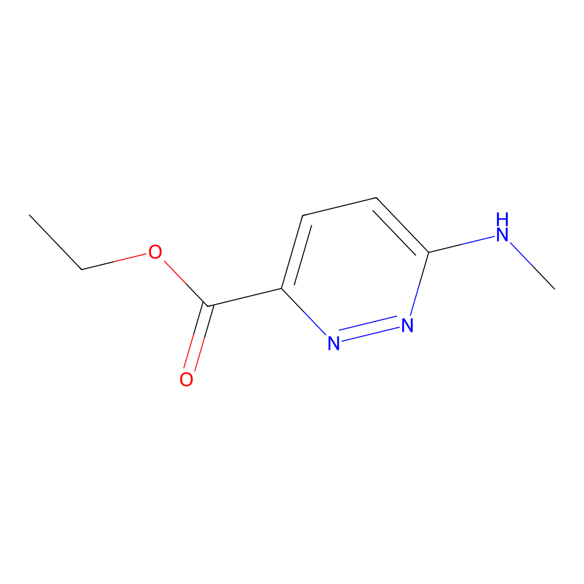 Ethyl 6-(methylamino)pyridazine-3-carboxylate molecular structure, CAS 365413-16-7