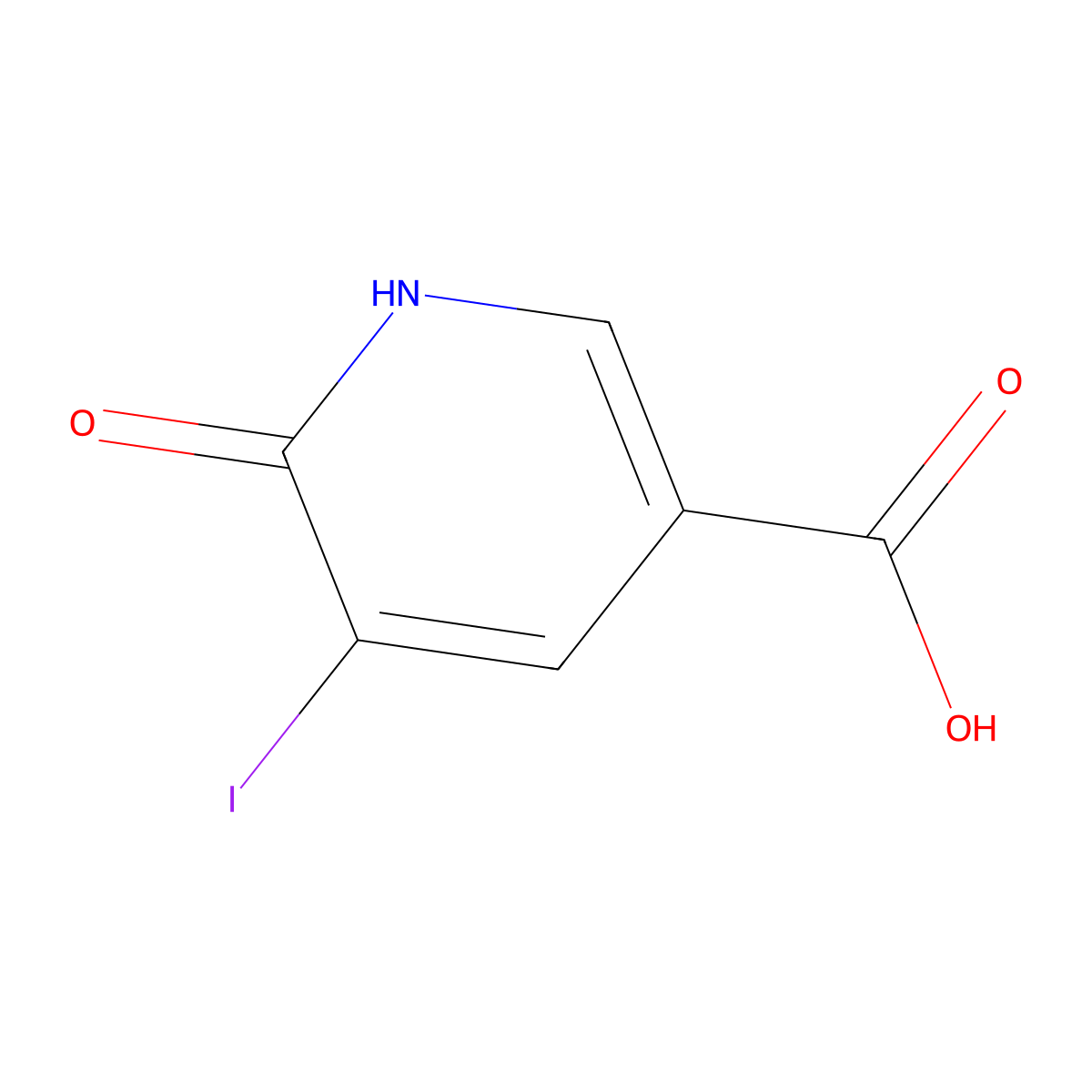 6-Hydroxy-5-iodonicotinic acid molecular structure, CAS 365413-19-0