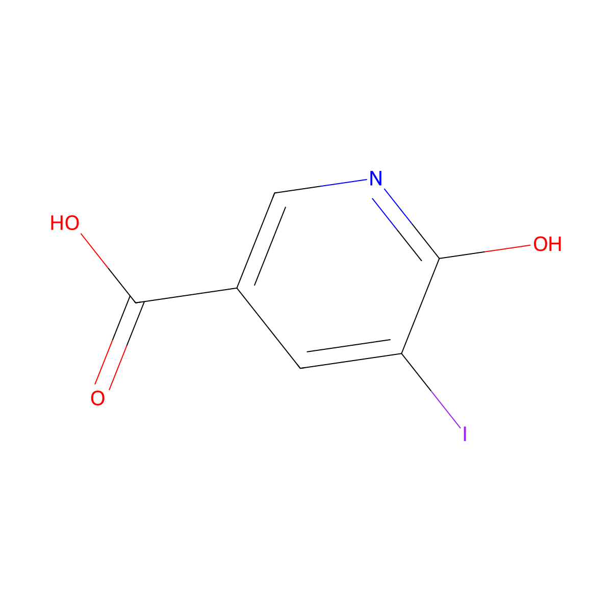 6-Hydroxy-5-iodonicotinic acid molecular structure, CAS 365413-19-0