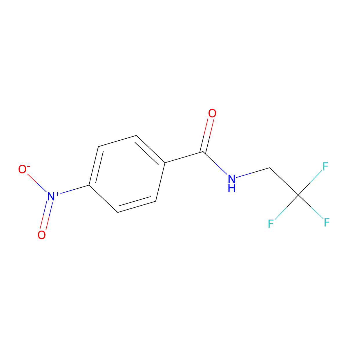 4-nitro-N-(2,2,2-trifluoroethyl)benzamide molecular structure, CAS 365425-94-1