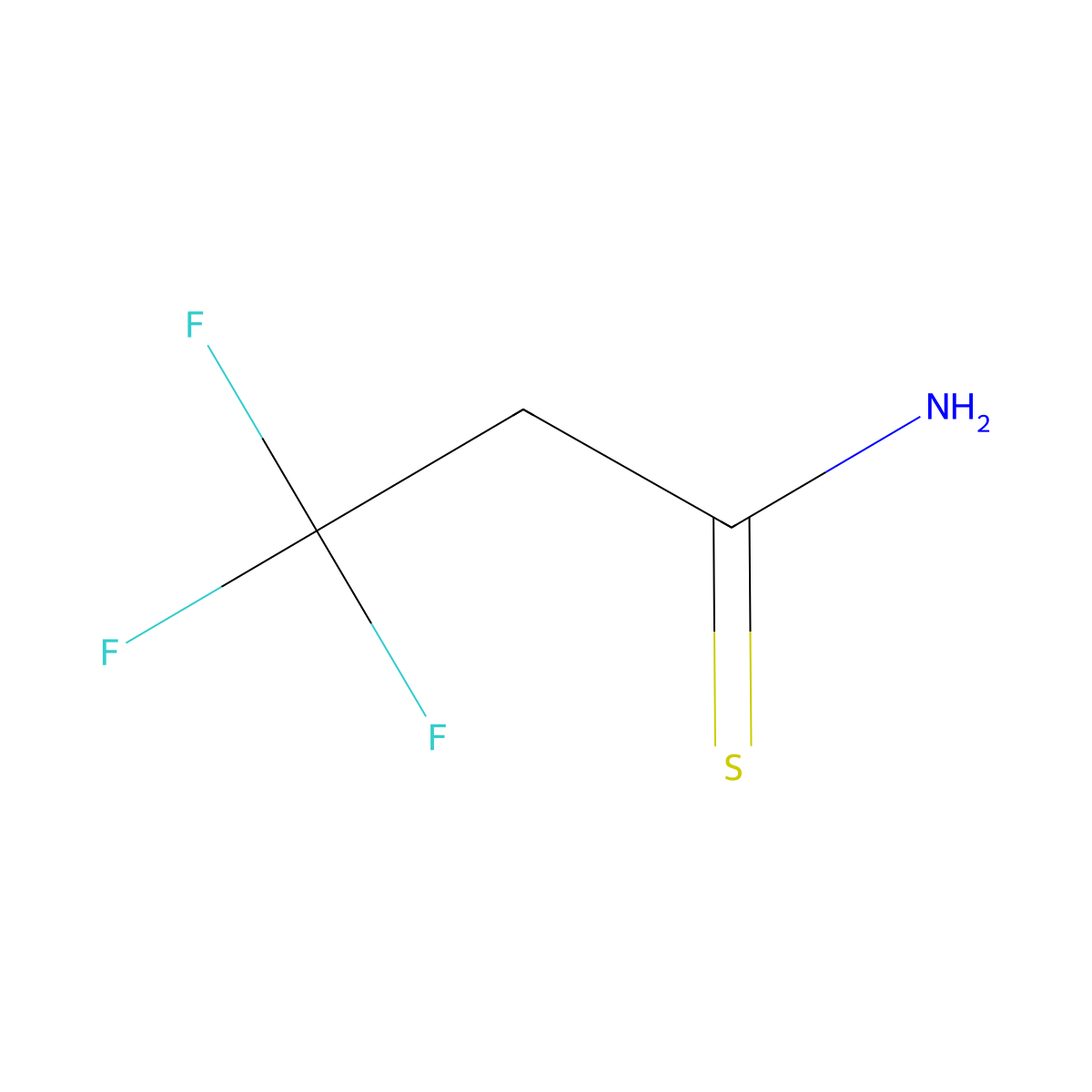 3,3,3-Trifluoropropanethioamide molecular structure, CAS 365428-34-8