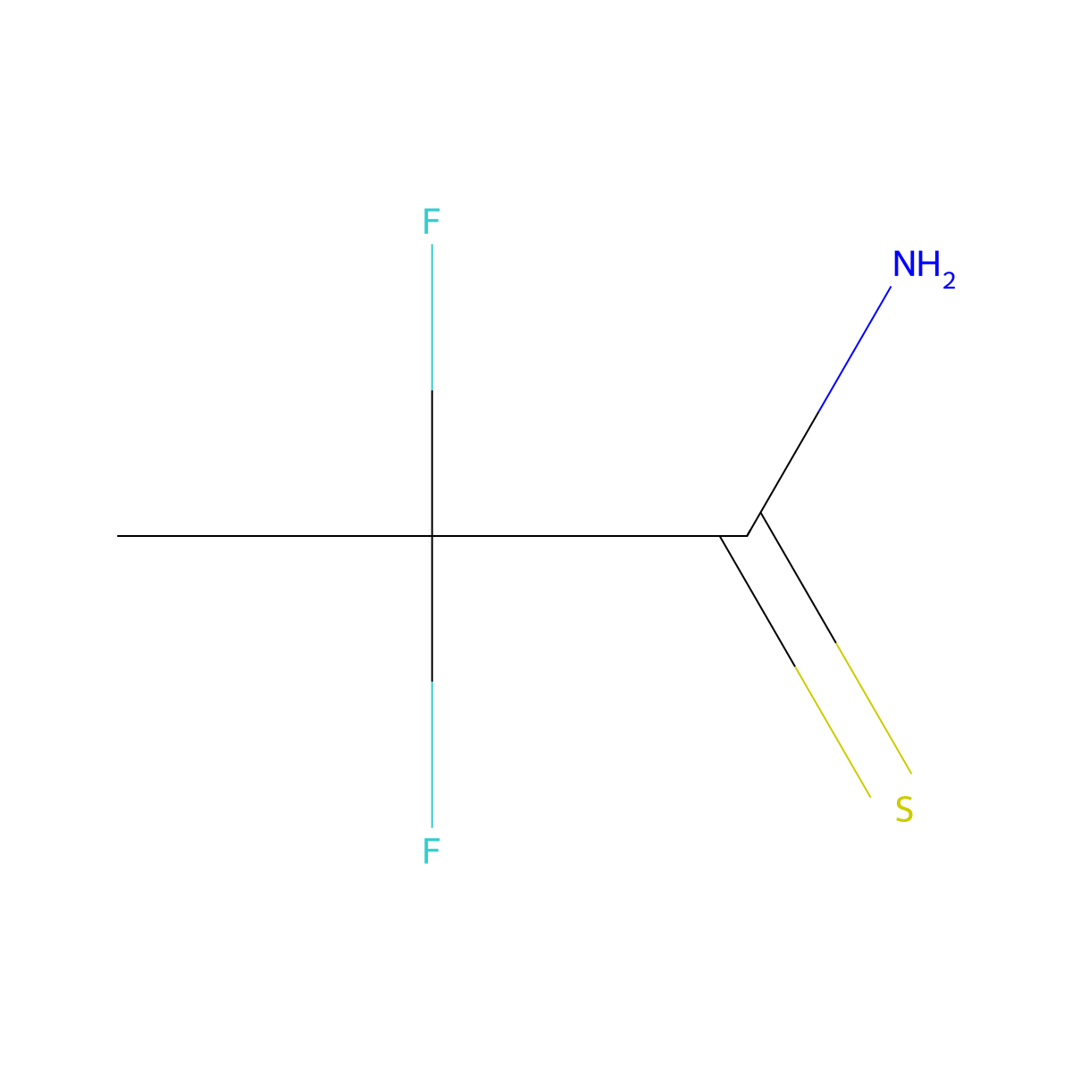 2,2-Difluoropropanethioamide molecular structure, CAS 365428-40-6