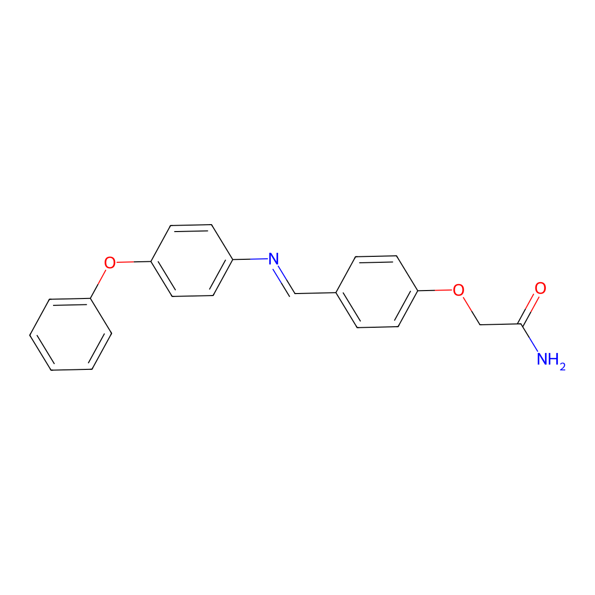 2-[4-[(4-Phenoxyphenyl)iminomethyl]phenoxy]acetamide molecular structure, CAS 365435-58-1