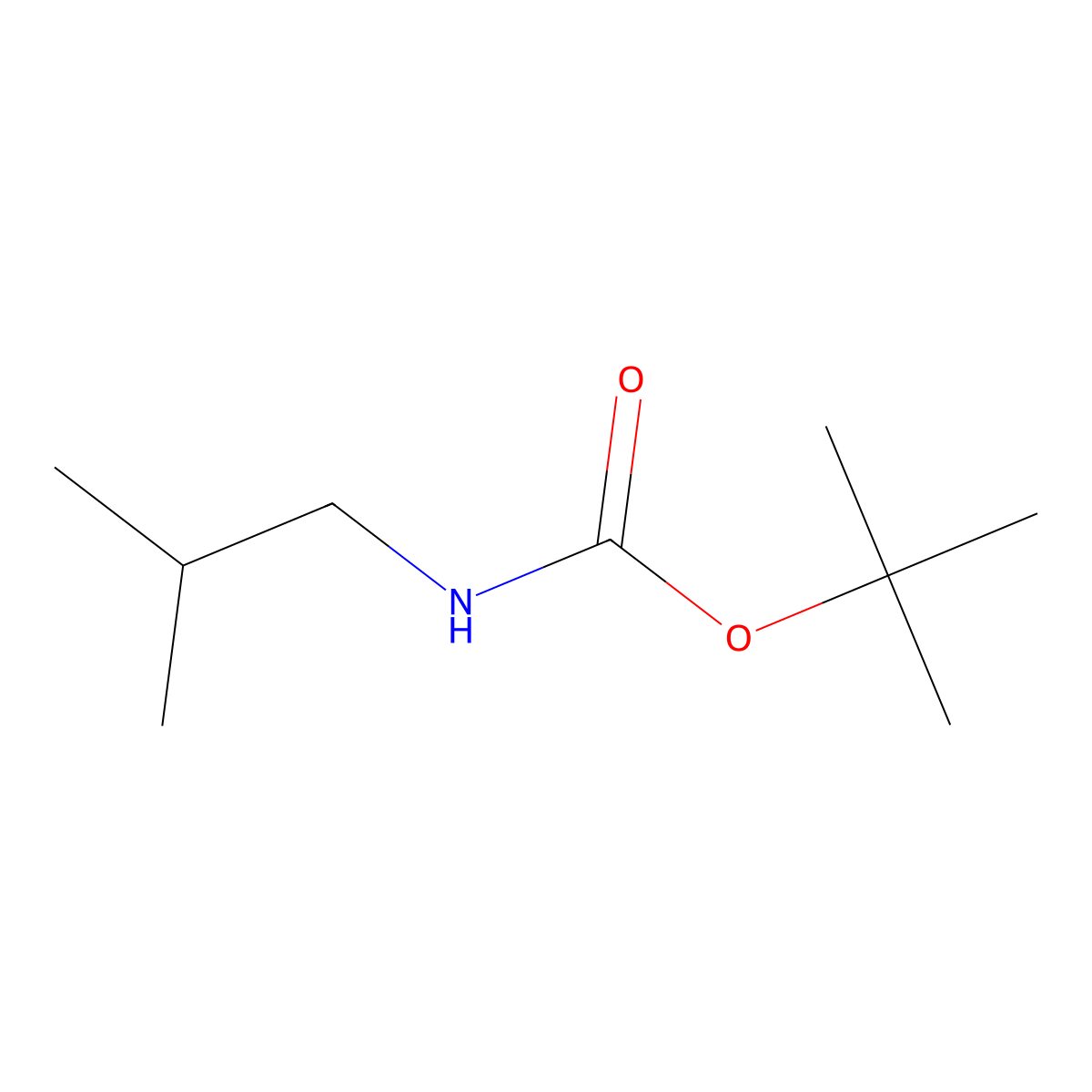 Tert-butyl isobutylcarbamate molecular structure, CAS 365441-87-8