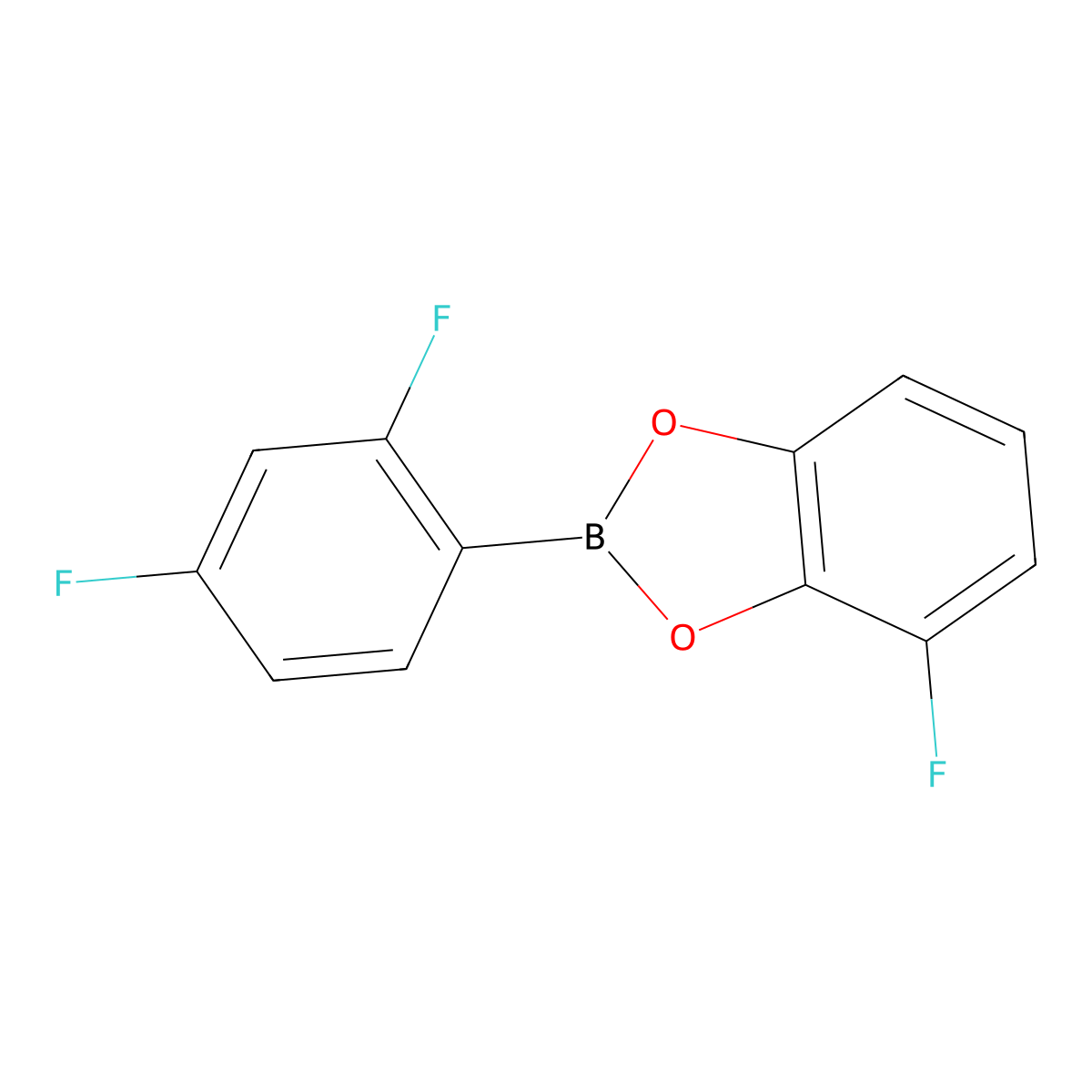 2-(2,4-Difluorophenyl)-4-fluoro-2H-1,3,2-benzodioxaborole molecular structure, CAS 365458-32-8