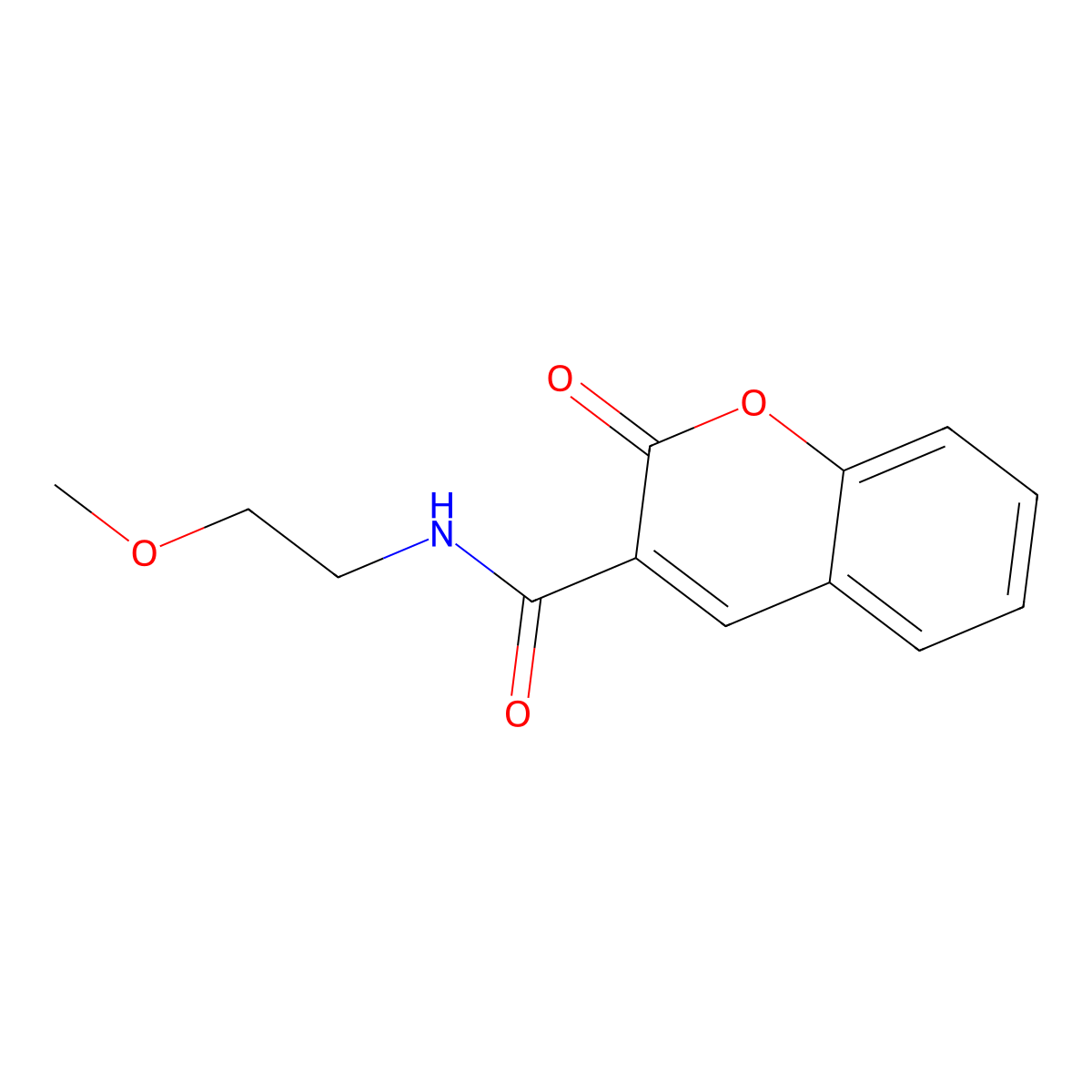 N-(2-methoxyethyl)-2-oxo-2H-chromene-3-carboxamide molecular structure, CAS 365502-98-3