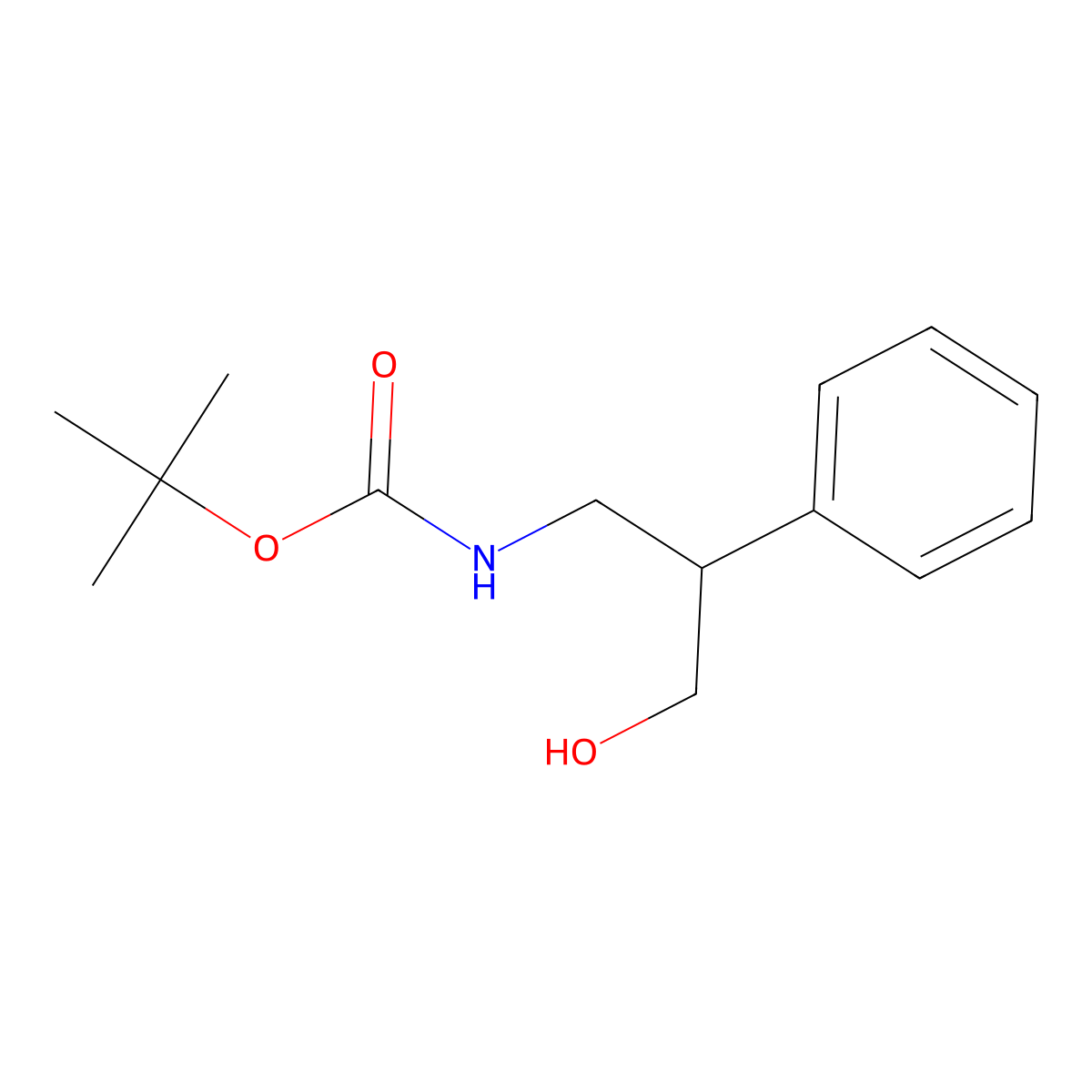 tert-butyl N-[(2S)-3-hydroxy-2-phenyl-propyl]carbamate molecular structure, CAS 365512-60-3