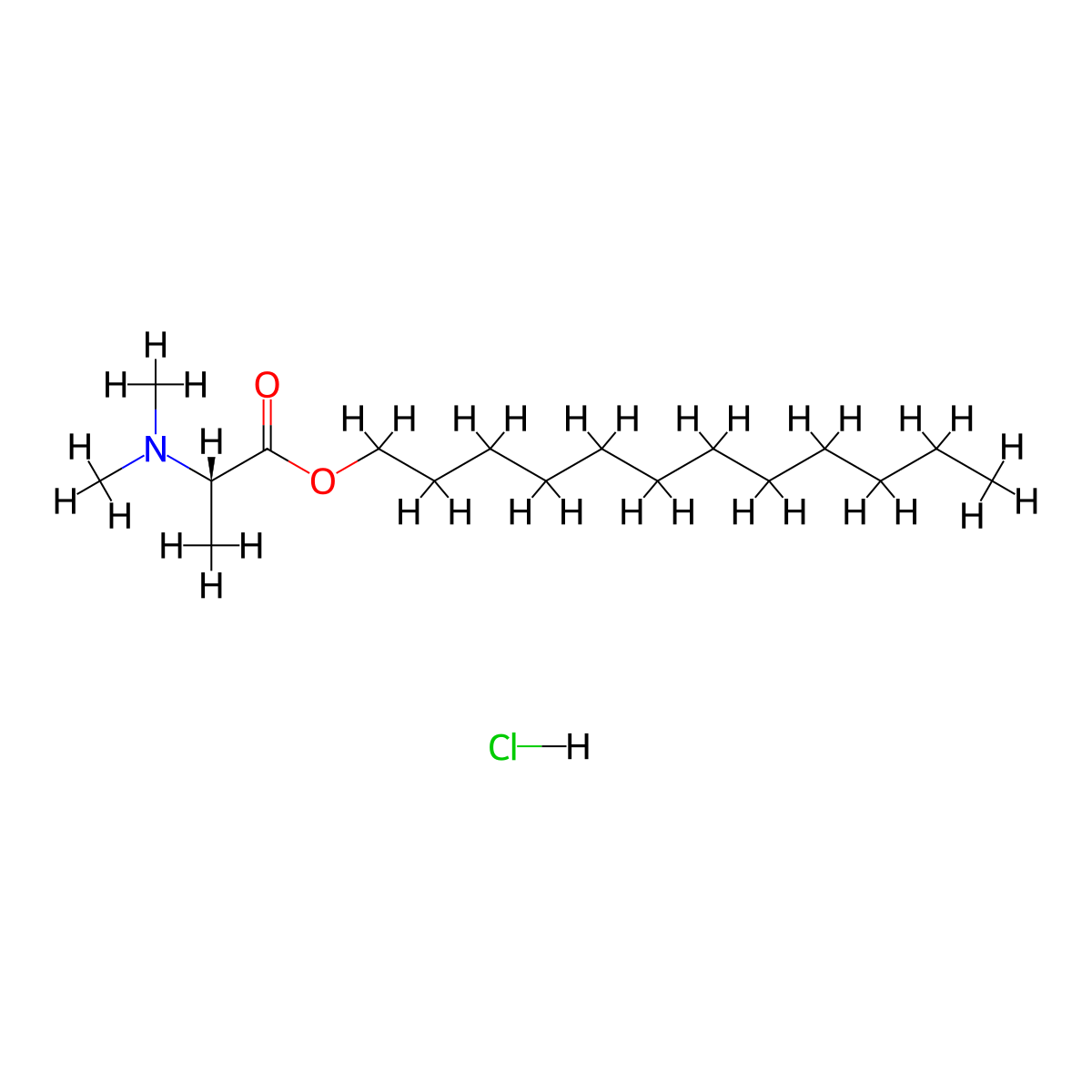 Dodecyl-2-N,N-dimethylaminopropionate hydrochloride molecular structure, CAS 365515-65-7