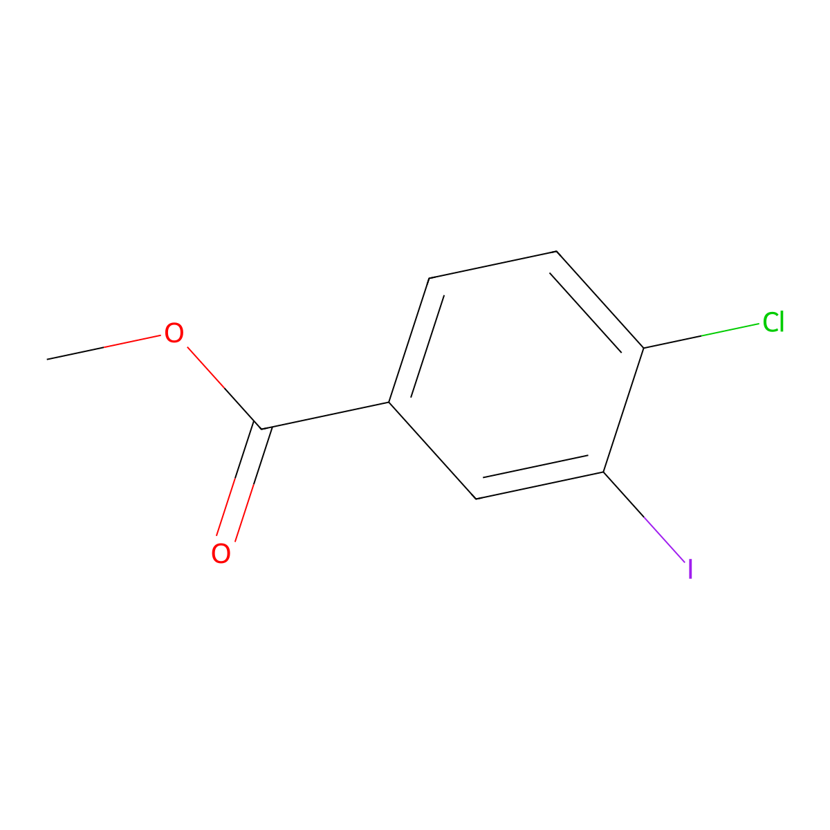 Methyl 4-chloro-3-iodobenzoate molecular structure, CAS 365526-34-7