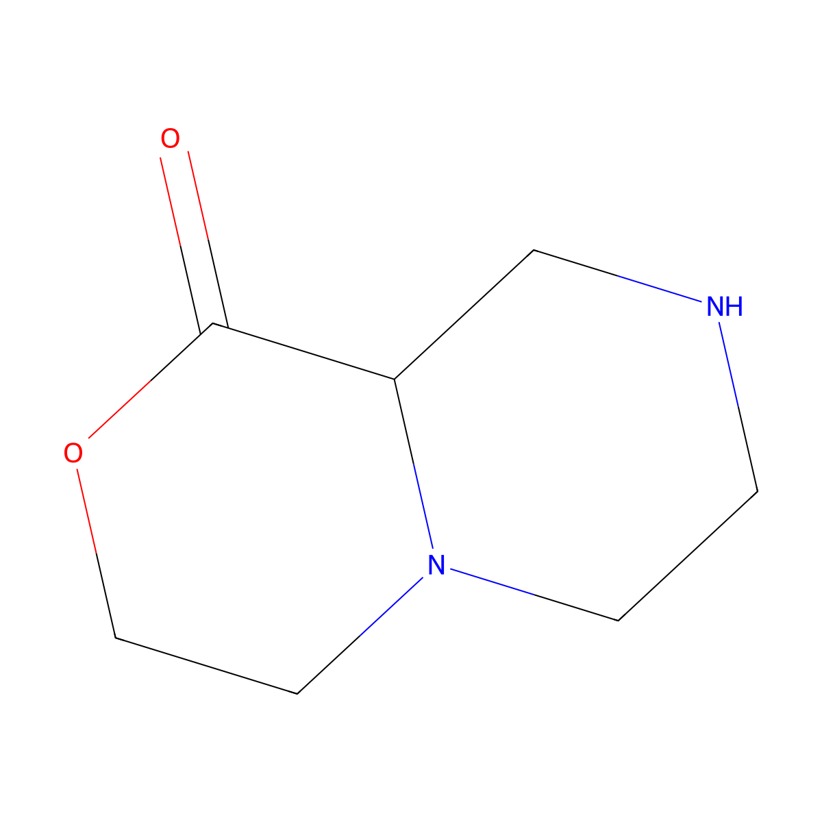 Hexahydropyrazino[2,1-c][1,4]oxazin-1(6H)-one molecular structure, CAS 365532-11-2