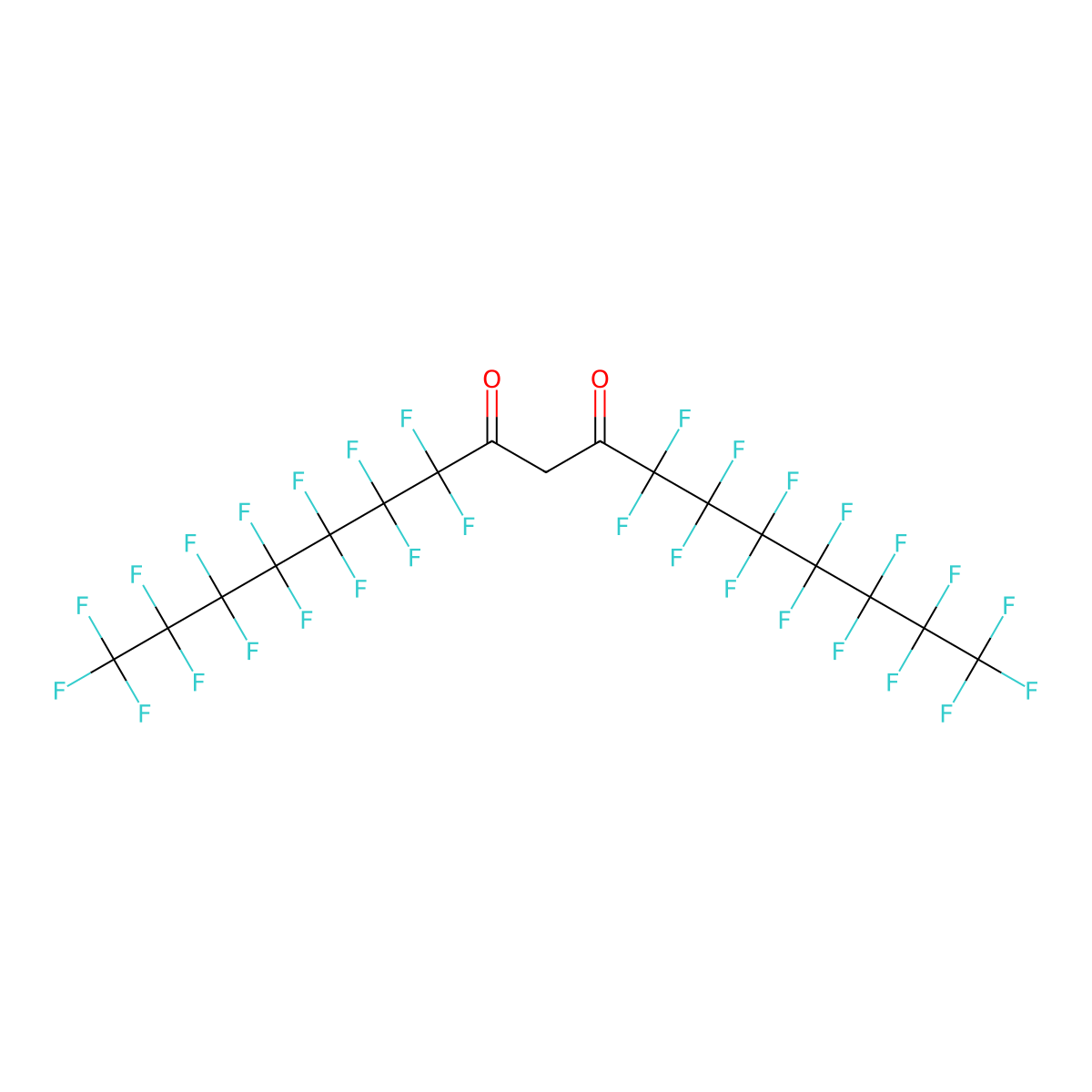 9H,9H-Triacontafluoro-8,10-heptadecanedione molecular structure, CAS 36554-97-9