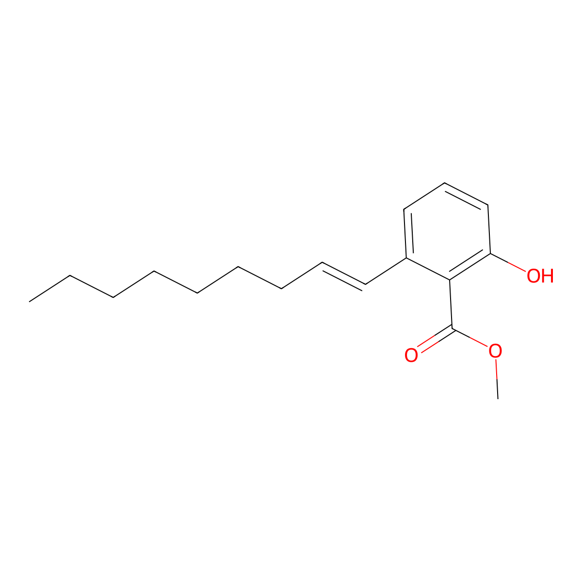 2-Hydroxy-6-non-1-enyl-benzoic acid methyl ester molecular structure, CAS 365542-27-4