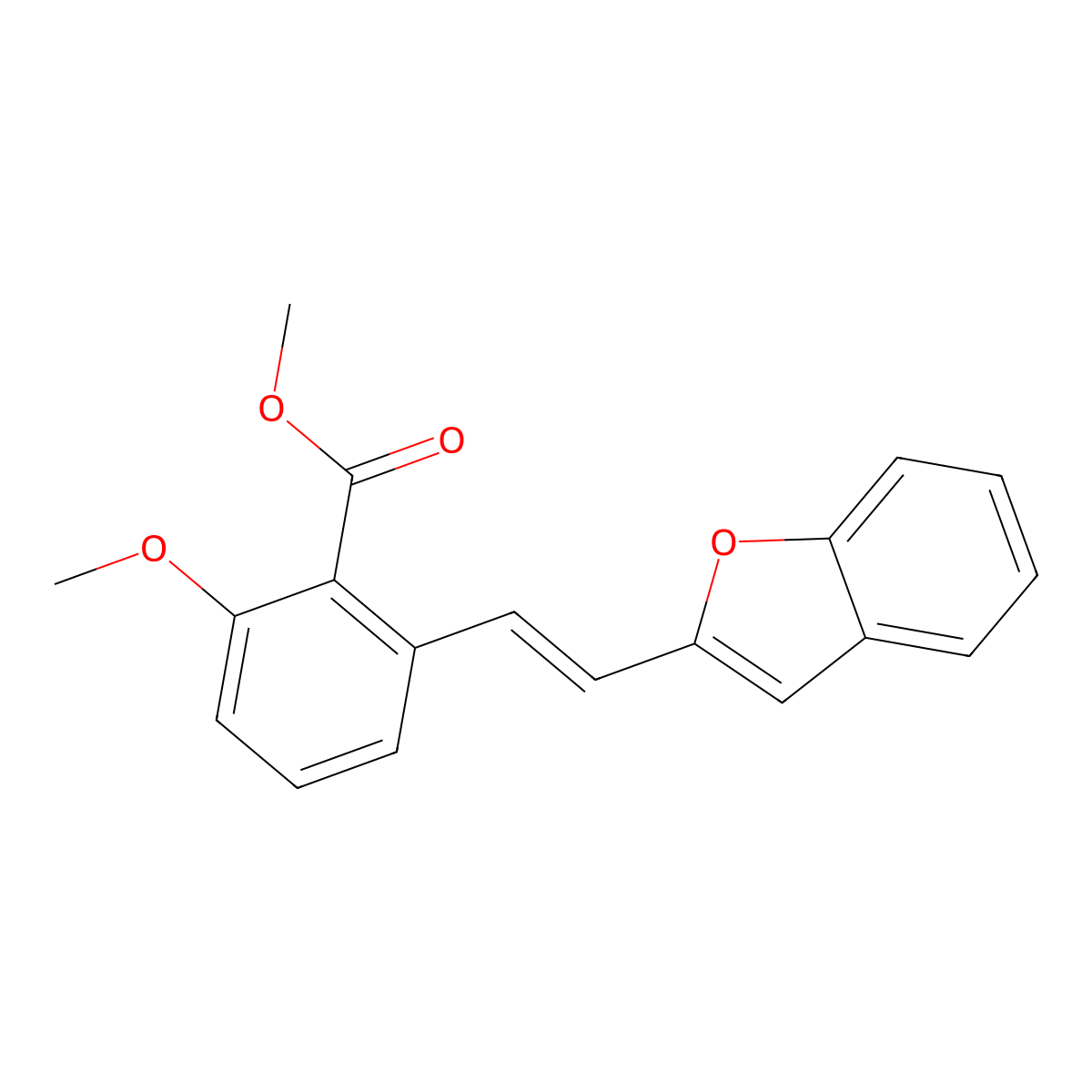 2-(2-Benzofuran-2-yl-vinyl)-6-methoxy-benzoic acid methyl ester molecular structure, CAS 365542-79-6