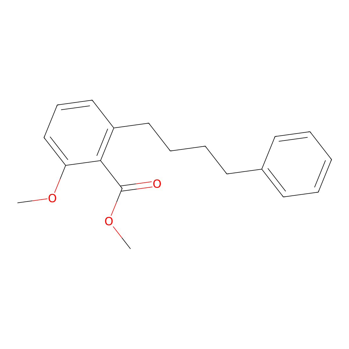 2-Methoxy-6-(4-phenyl-butyl)-benzoic acid methyl ester molecular structure, CAS 365543-07-3